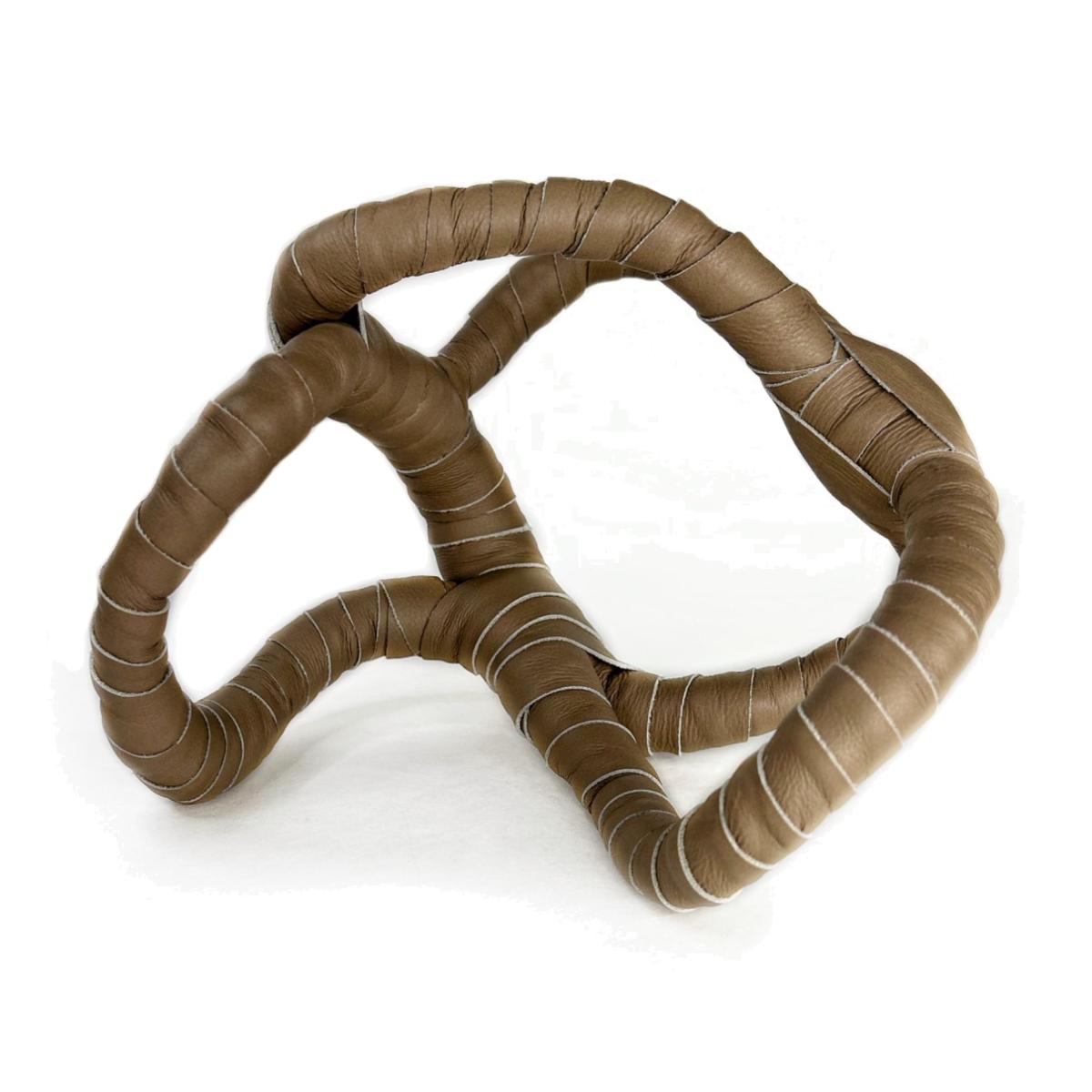 Intertwined Leather Home Accent - Brown Waiwai – image 1
