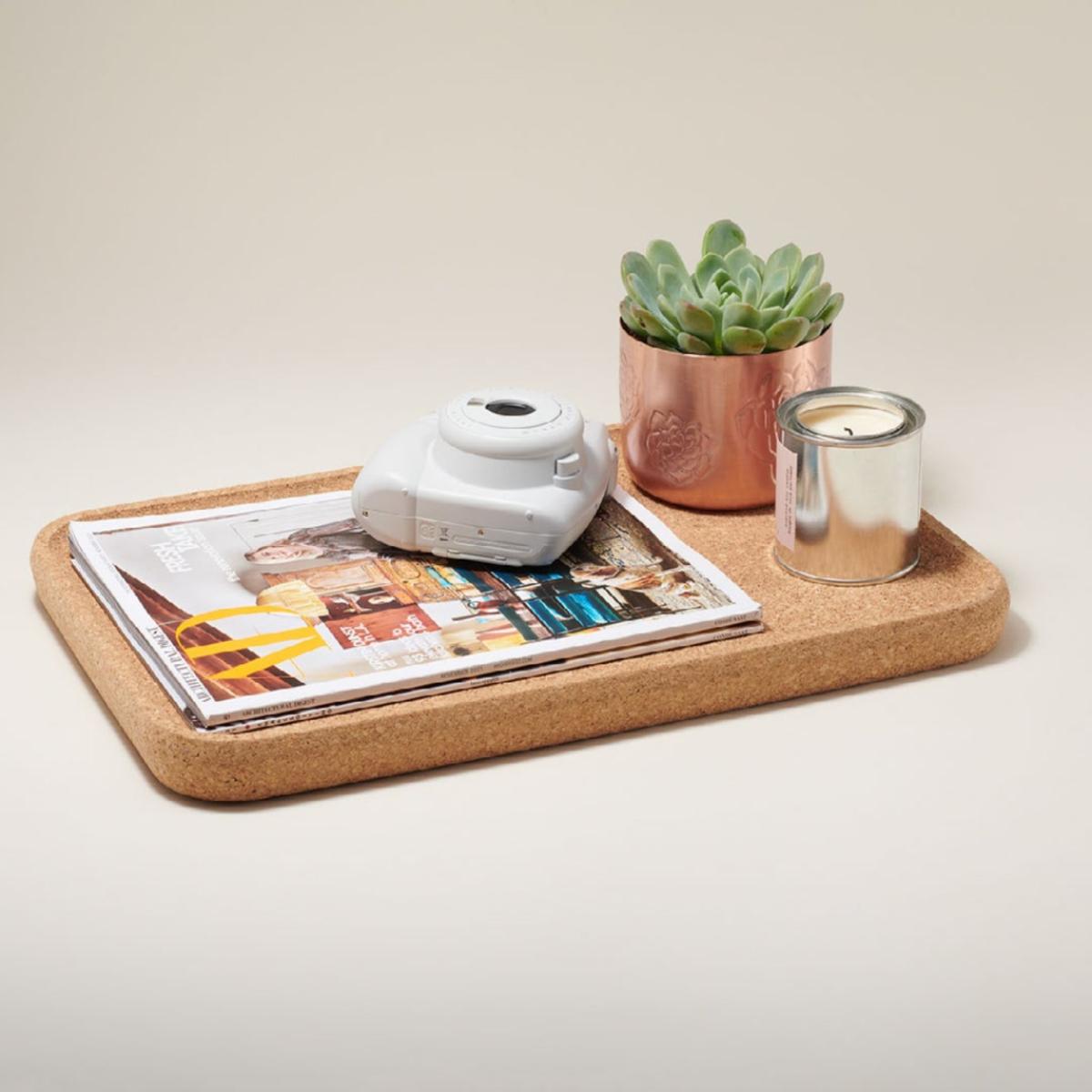 Neutrals Modern Home Natural Cork Tray One Size Tiradia Cork – image 3