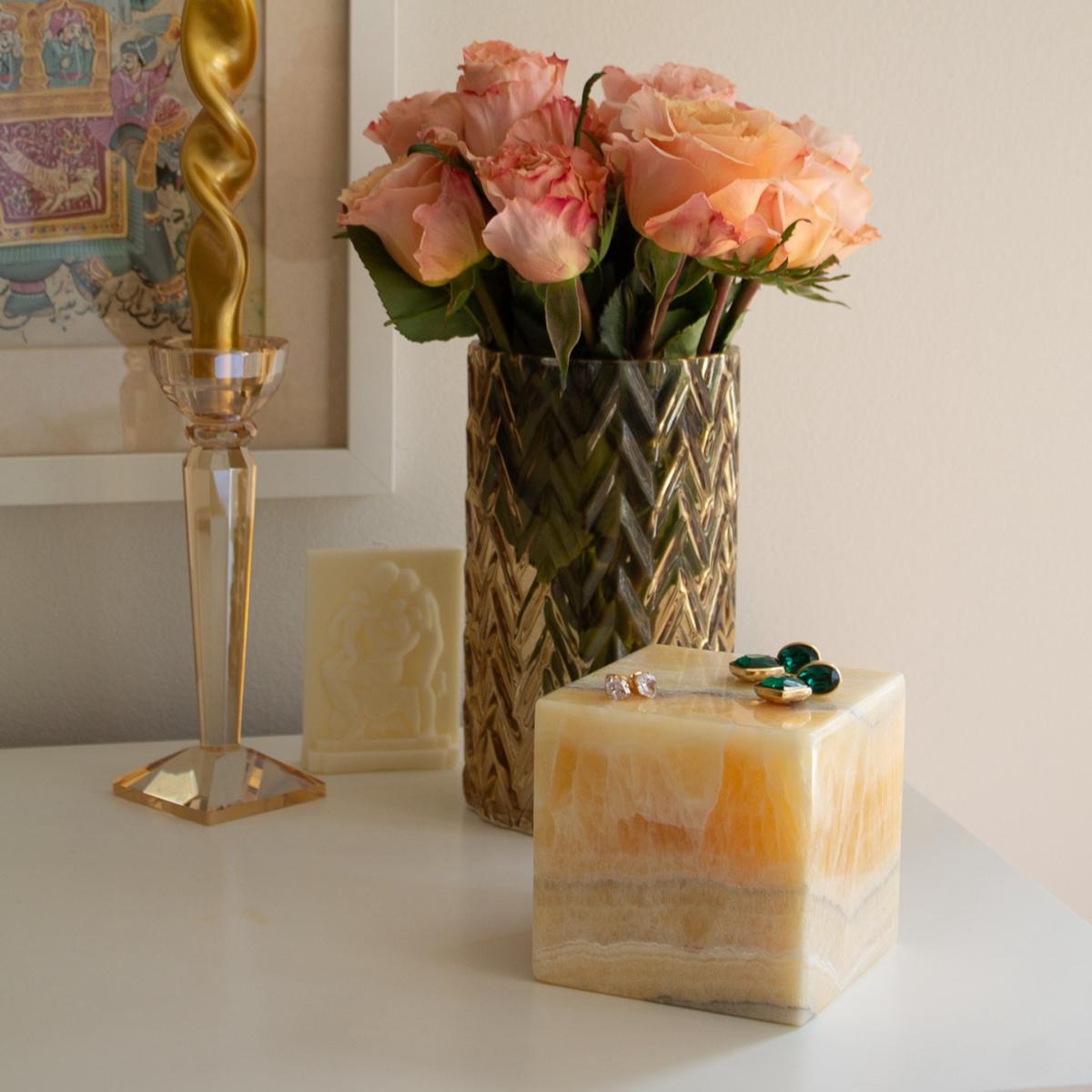 Yellow / Orange Honey Onyx Cube One Size The Parmatile Shop – image 4
