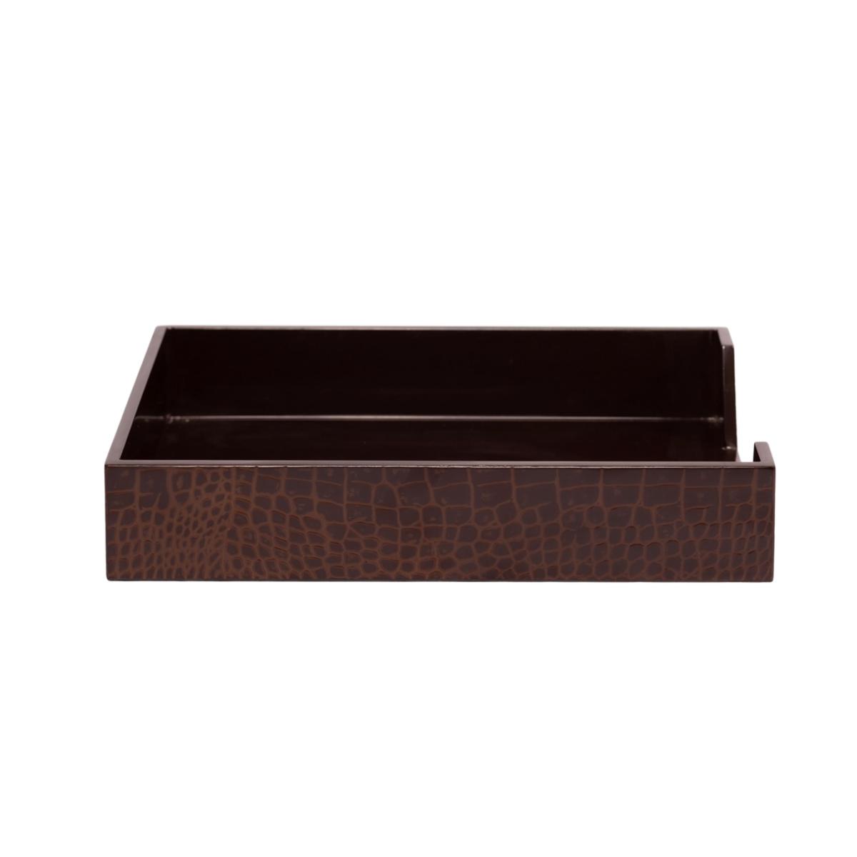 Brown Chelsea Paper Tray - Vintage Croc Posh Trading Company – image 3