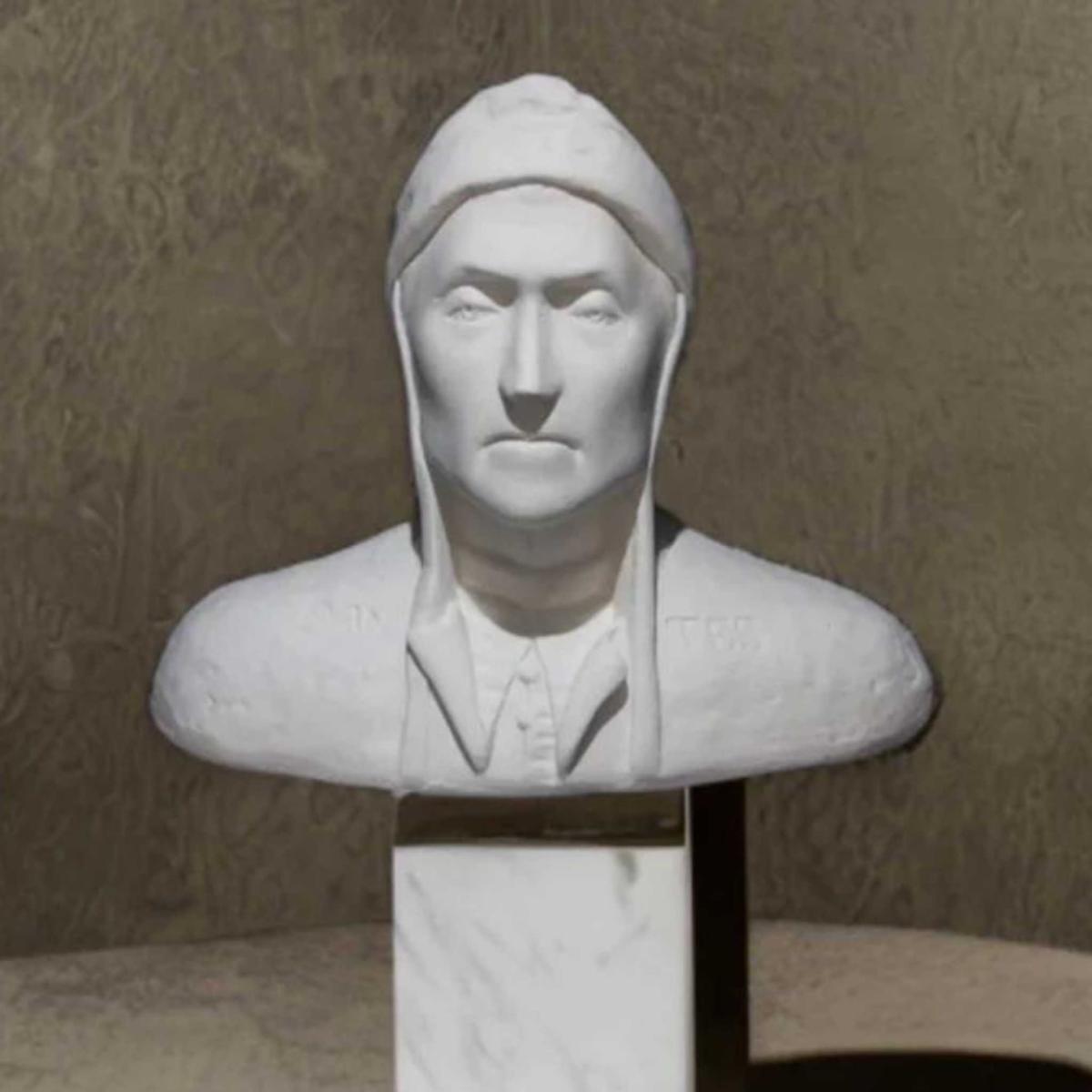 White Dante Alighieri Bust | Artchi – image 2