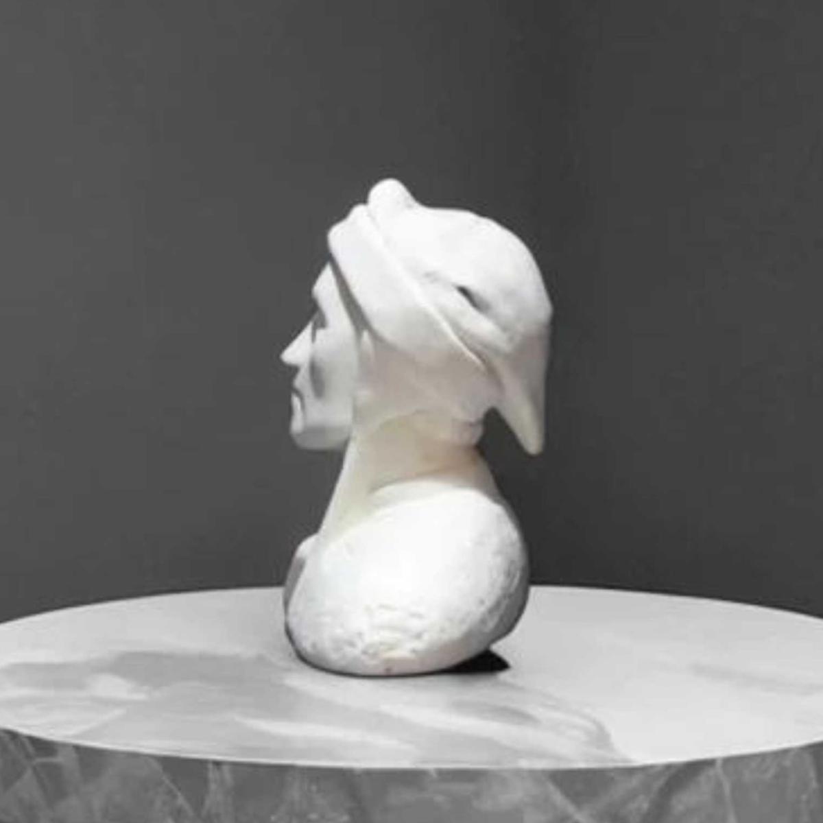 White Dante Alighieri Bust | Artchi – image 4