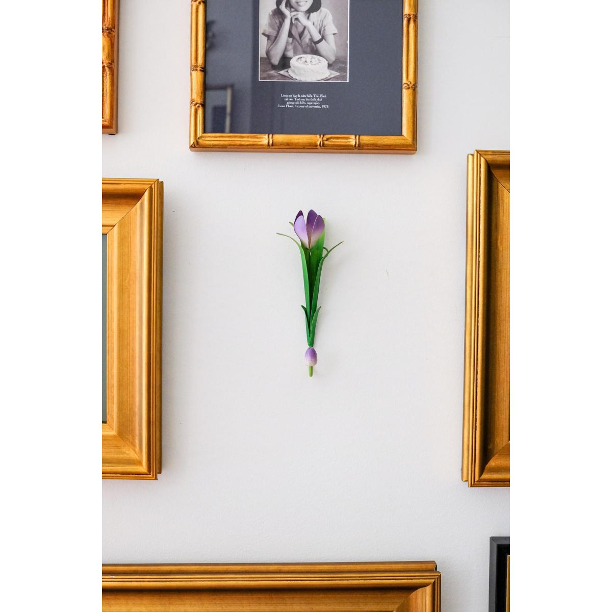Green / Pink / Purple Autumn Crocus Wall Hook | Inner Child – image 4
