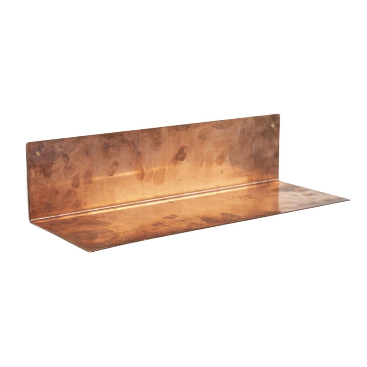 Neutrals Handcrafted Solid Copper Wall Shelf For Glasses & Key Holders | One Size | Anatoliacraft – image 1