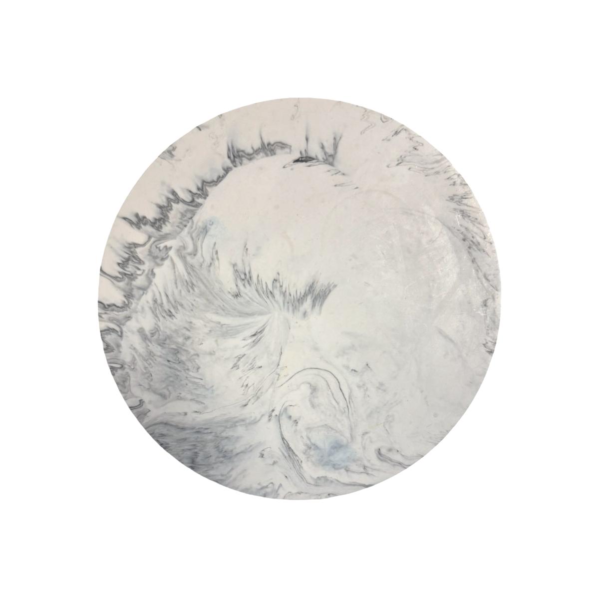 Round Marbled Tile - White | By Shax