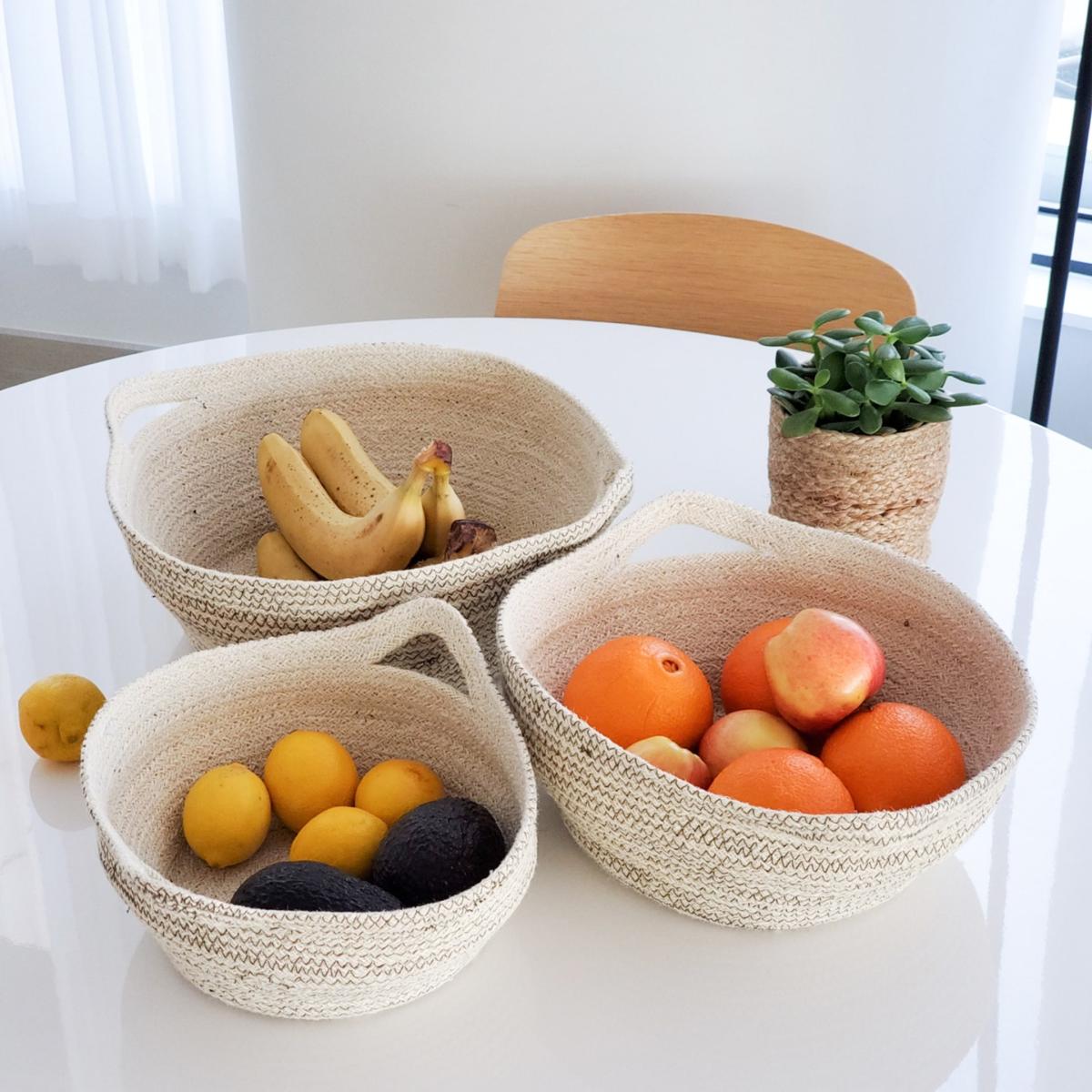 Amari Fruit Bowl In Brown - Set Of 3 Korissa – image 2