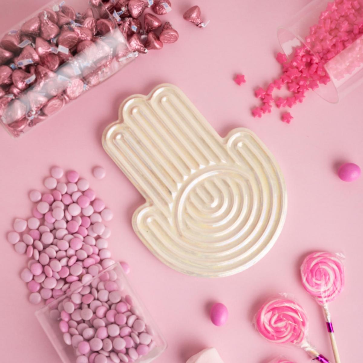 Hamsa Fatima Hand Glazed High Temperature Ceramic Tray - White . Bruci Editora De Diseño – image 9