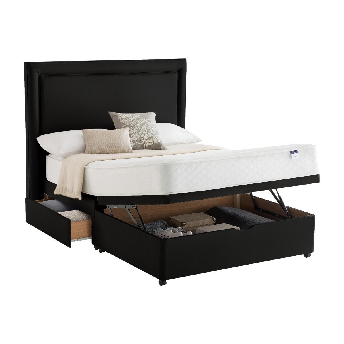 Silentnight - Miracoil Serenity Memory Half Ottoman Divan Set - Small Double6 - Black