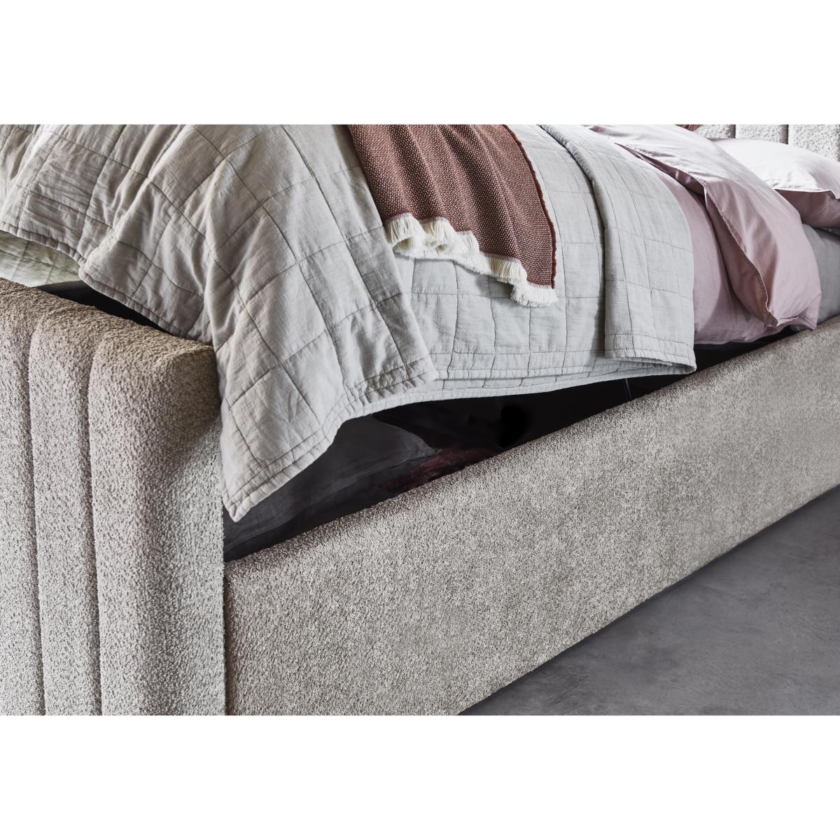 Eira High Foot End Ottoman Bed Frame - Double - Pink – image 5