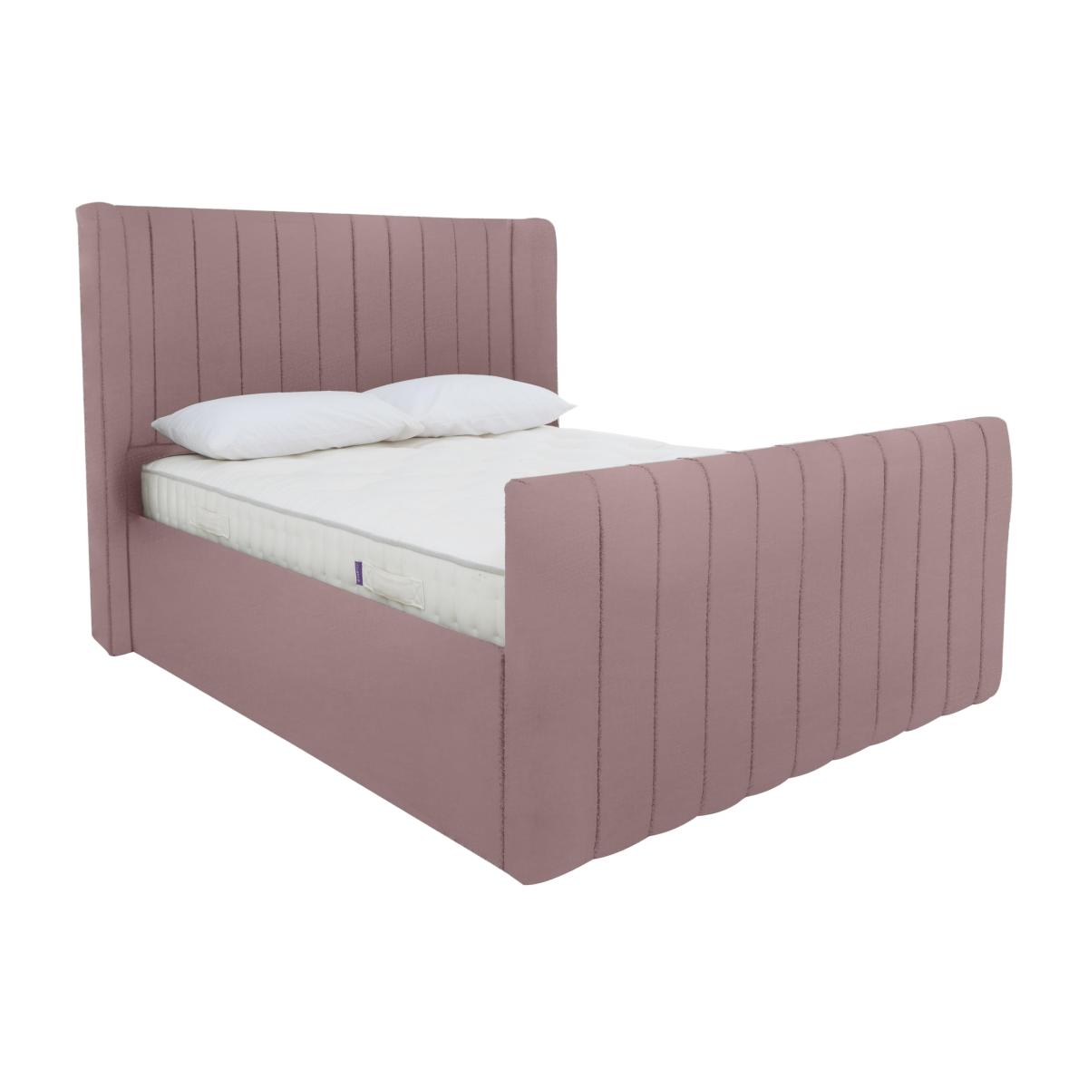 Eira High Foot End Ottoman Bed Frame - Double - Pink – image 1