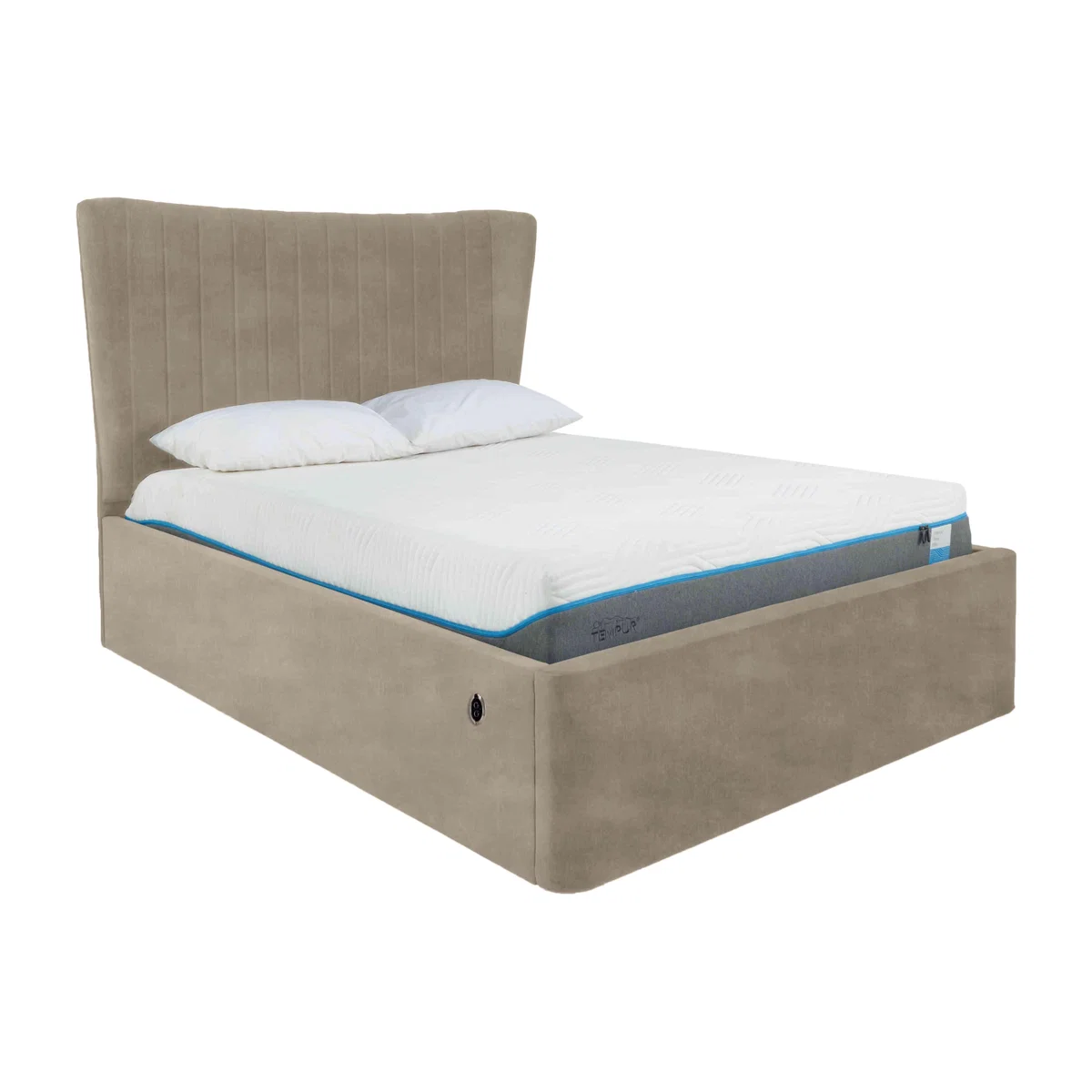 Roman Electric Ottoman Bed Frame - Double - Savannah Mocha – image 1
