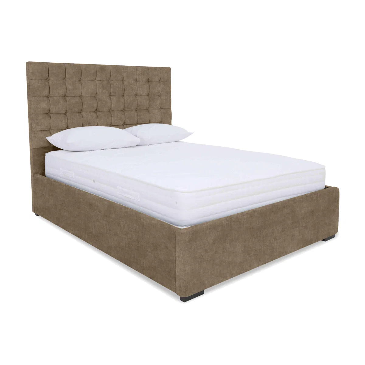 Sleep Story - Dice Ottoman Bed Frame - Double - Lace Caramel – image 1