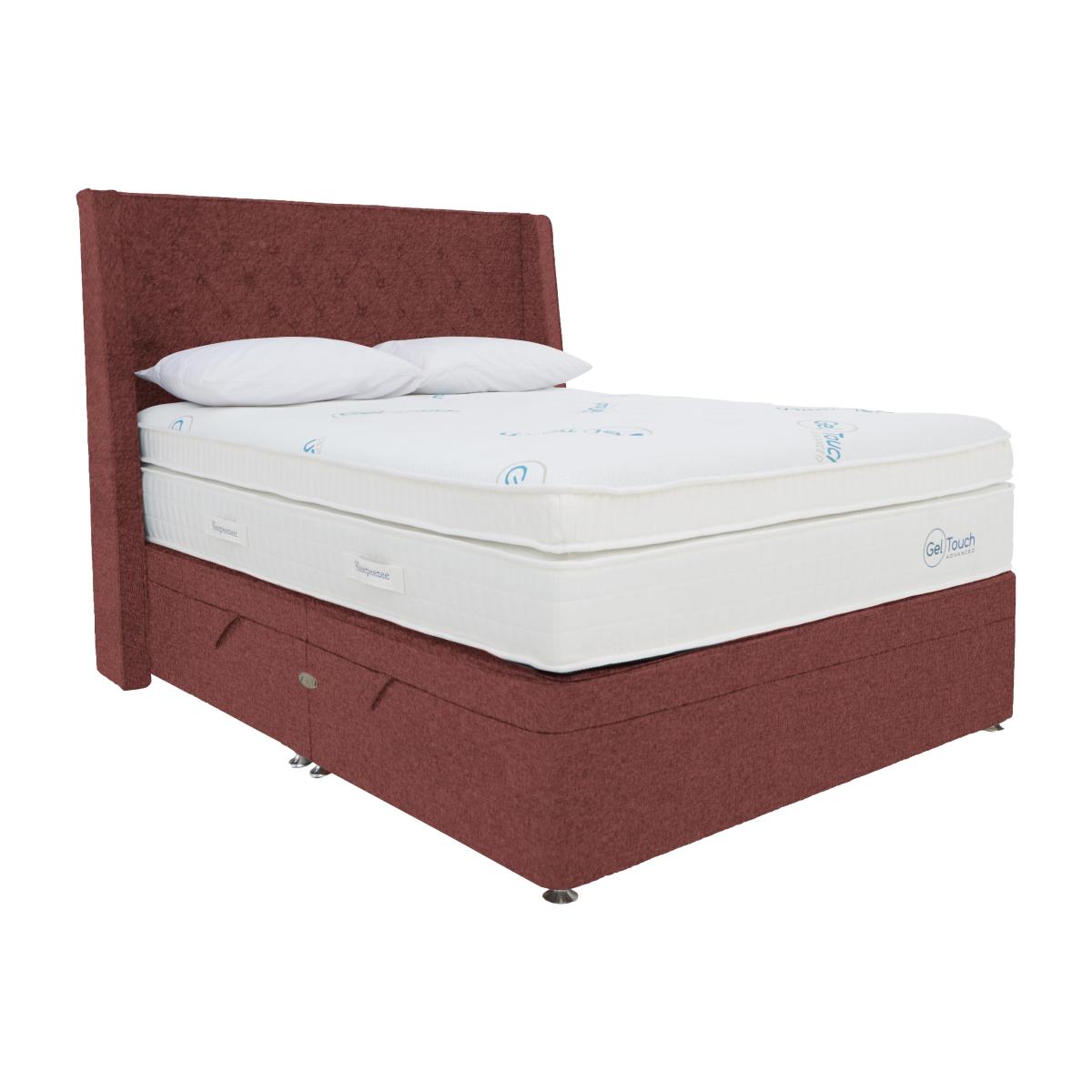 Sleepeezee - Geltouch Advanced 10000 Side-Lift Ottoman Divan Set - Double - Pink – image 1