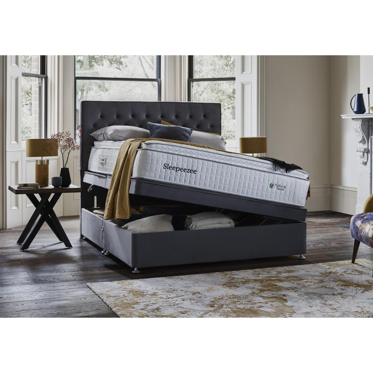 Sleepeezee - Natural Touch 3000 Pillowtop Side Ottoman Divan Set - Small Double - Yellow – image 2
