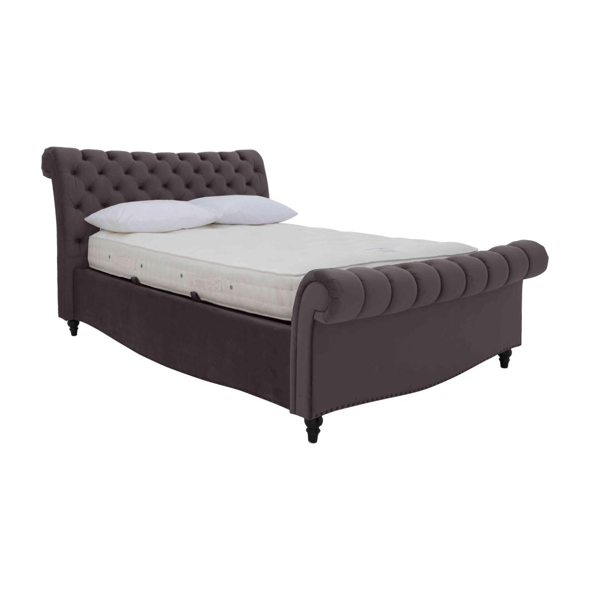 Aurora Side Lift Ottoman Bed Frame - Double - Krystal Charcoal – image 1