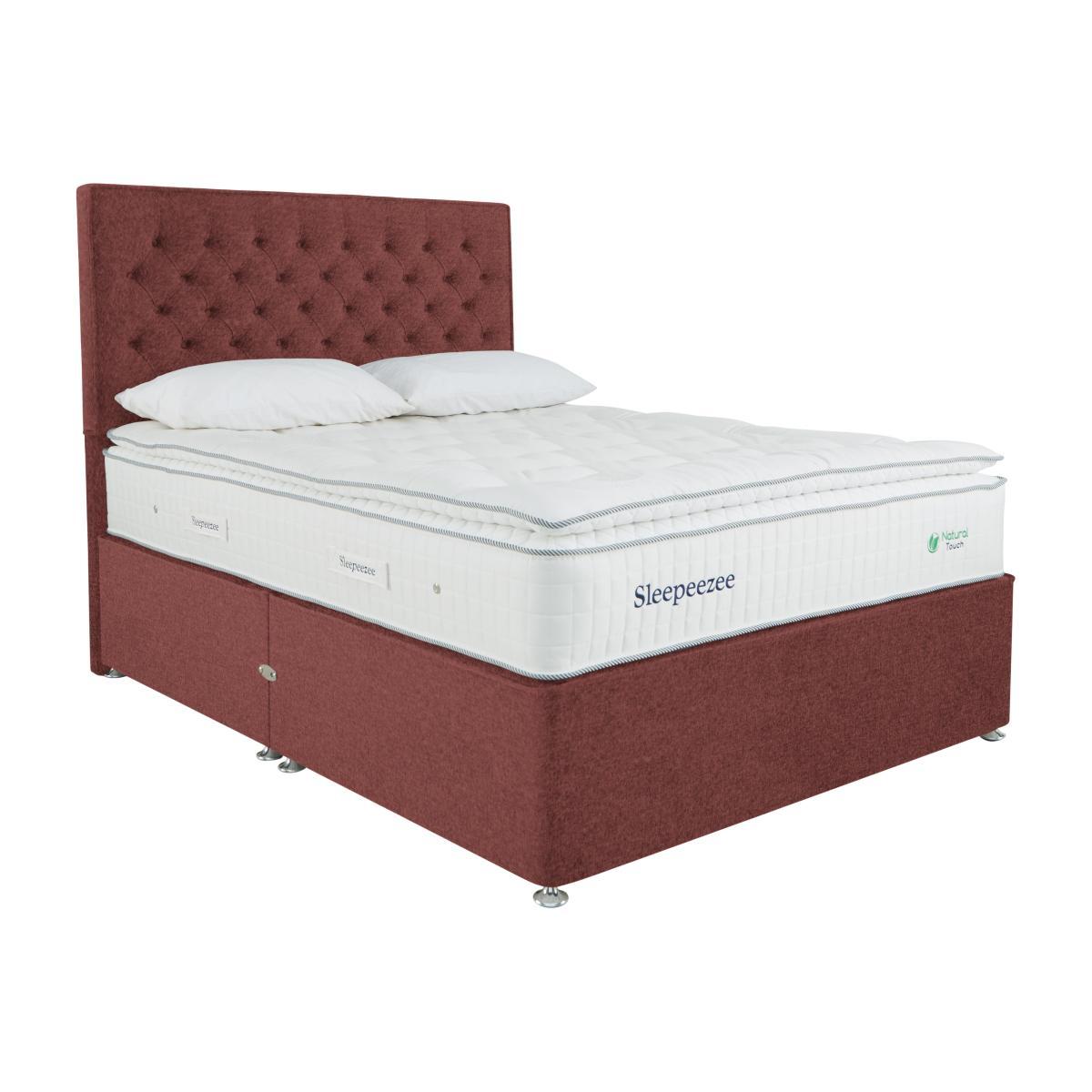 Sleepeezee - Natural Touch 3000 Pillowtop End Ottoman Divan Set - Small Double - Red – image 1