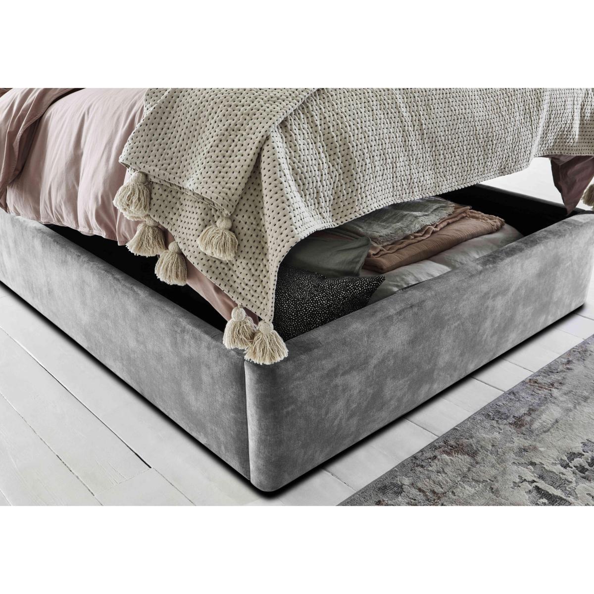 Sleep Story - Dice Ottoman Bed Frame - Double - Linoso Flint – image 5