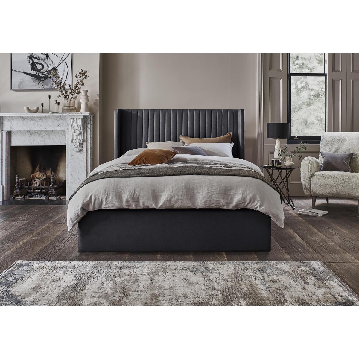Alves Ottoman Bed Frame - Double - Dapple Silver – image 3