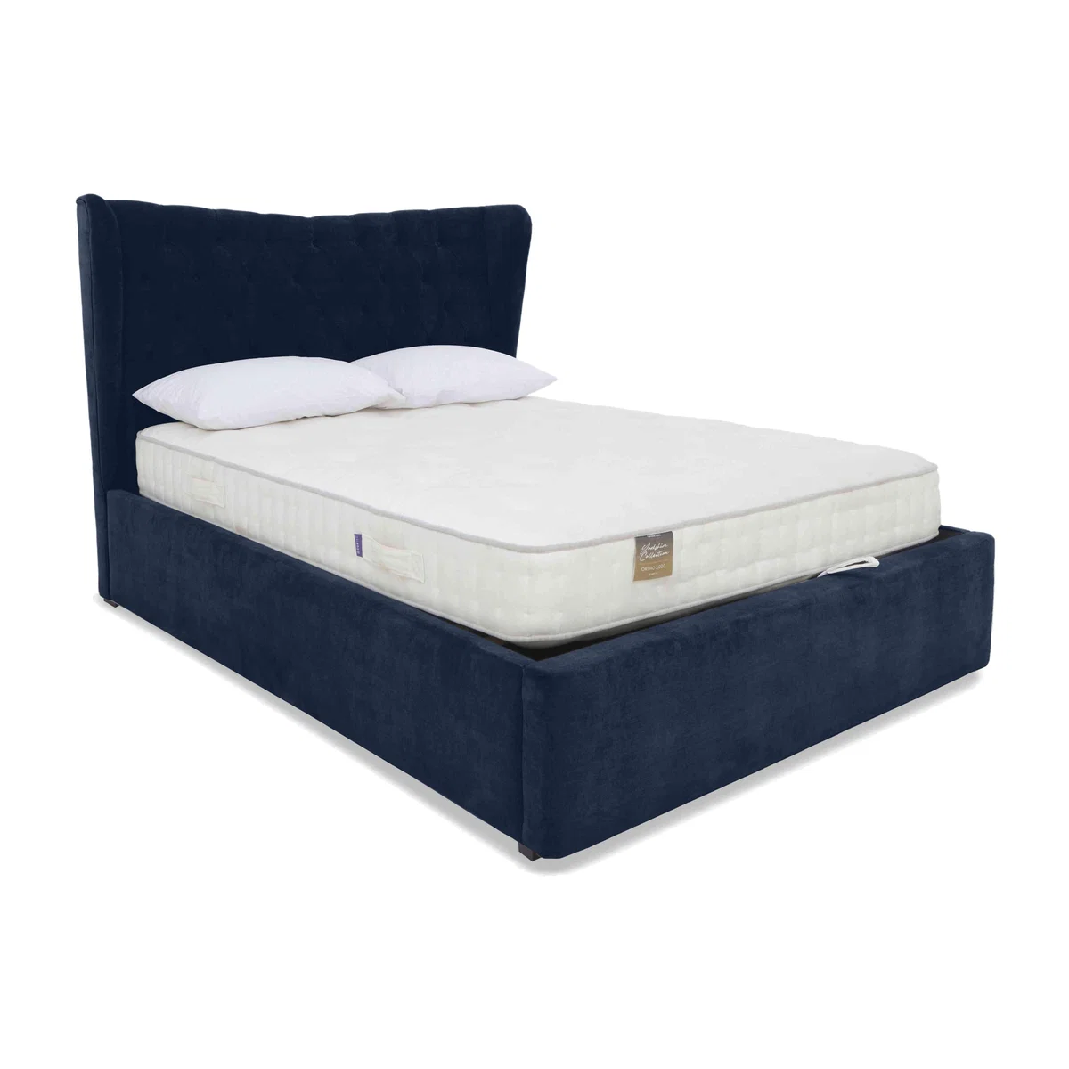 Bauer Ottoman Bed Frame - Double - Aston Navy – image 1