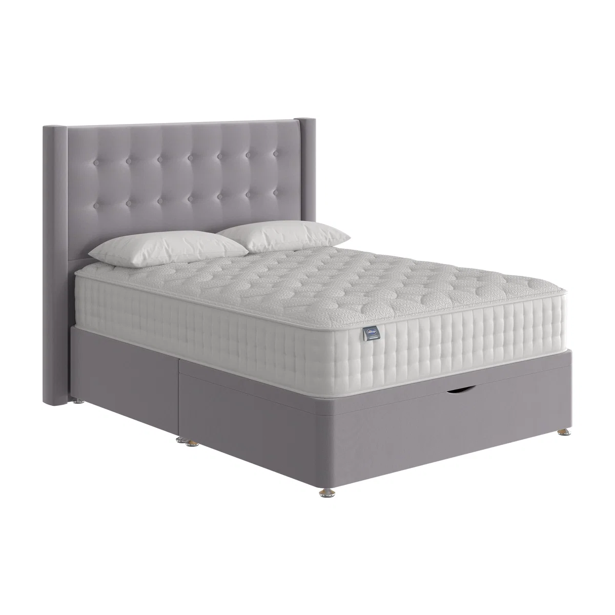 Silentnight - Eco Gel Half Ottoman Divan Set - Double - Grey – image 1