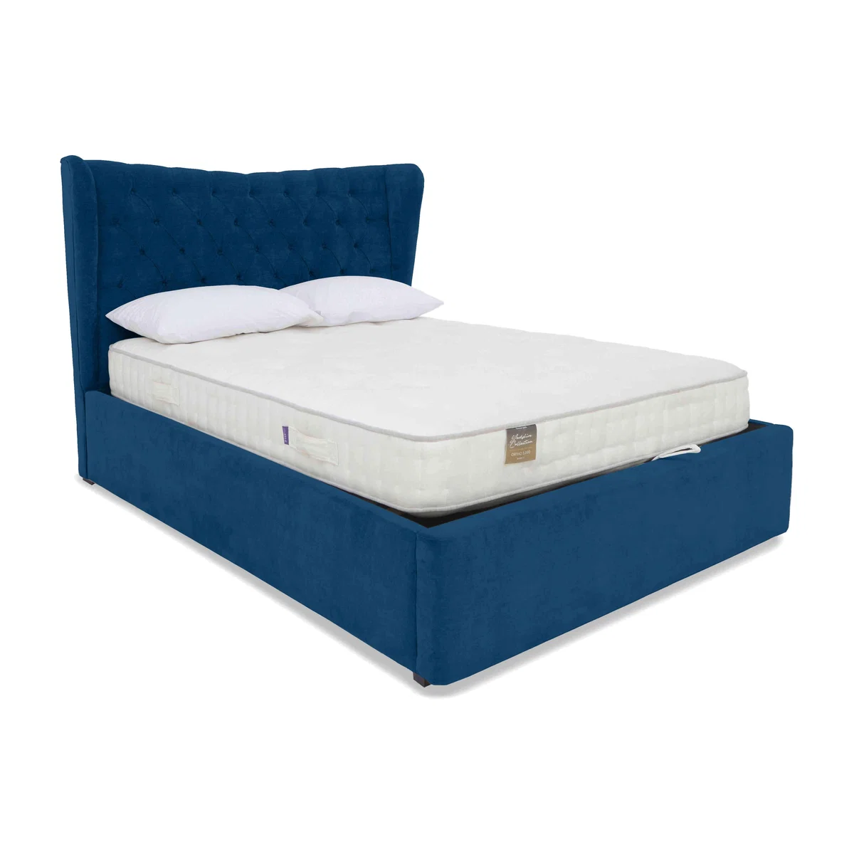 Bauer Ottoman Bed Frame - Double - Plush Pacific – image 1