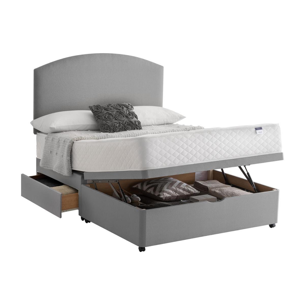 Silentnight - Miracoil Serenity Ortho Half Ottoman Divan Set - Double - Grey – image 1