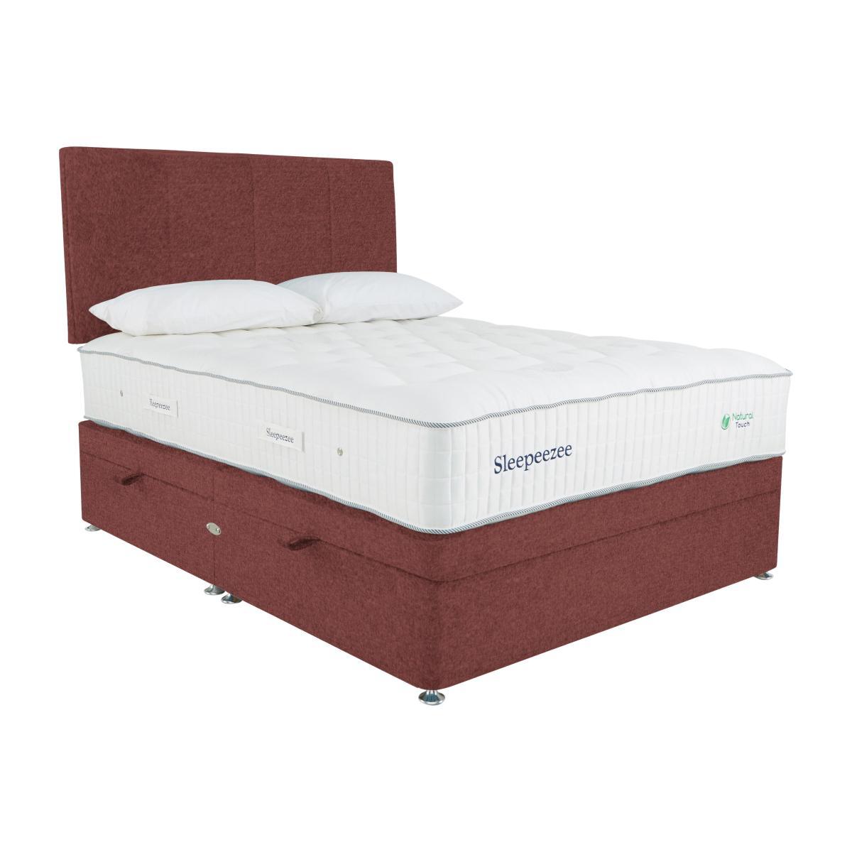 Sleepeezee - Natural Touch 3000 Side Ottoman Divan Set - Small Double - Red – image 1