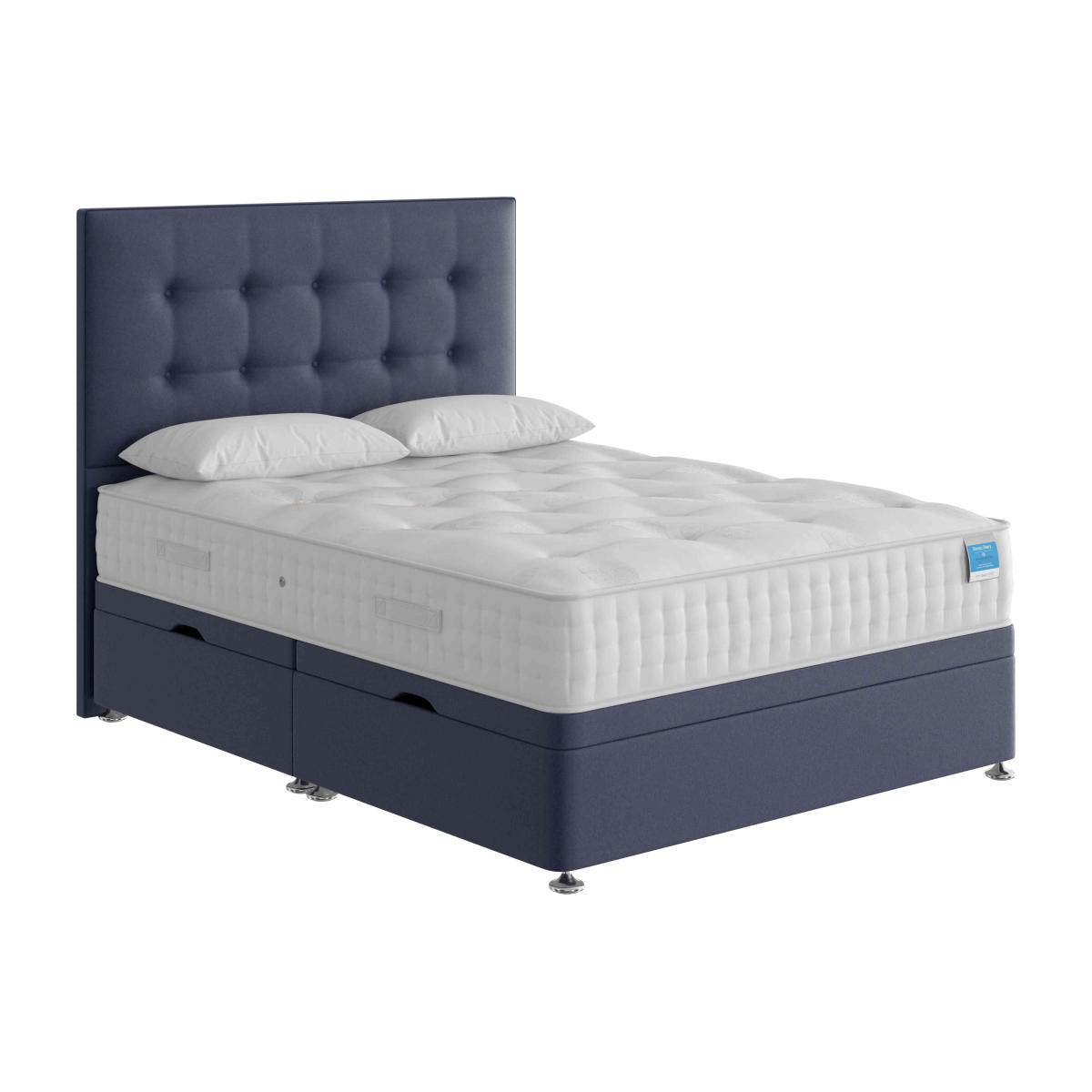 Sleep Story - Firm Sleep 1500 Side Ottoman Divan Set - Double - Blue – image 1