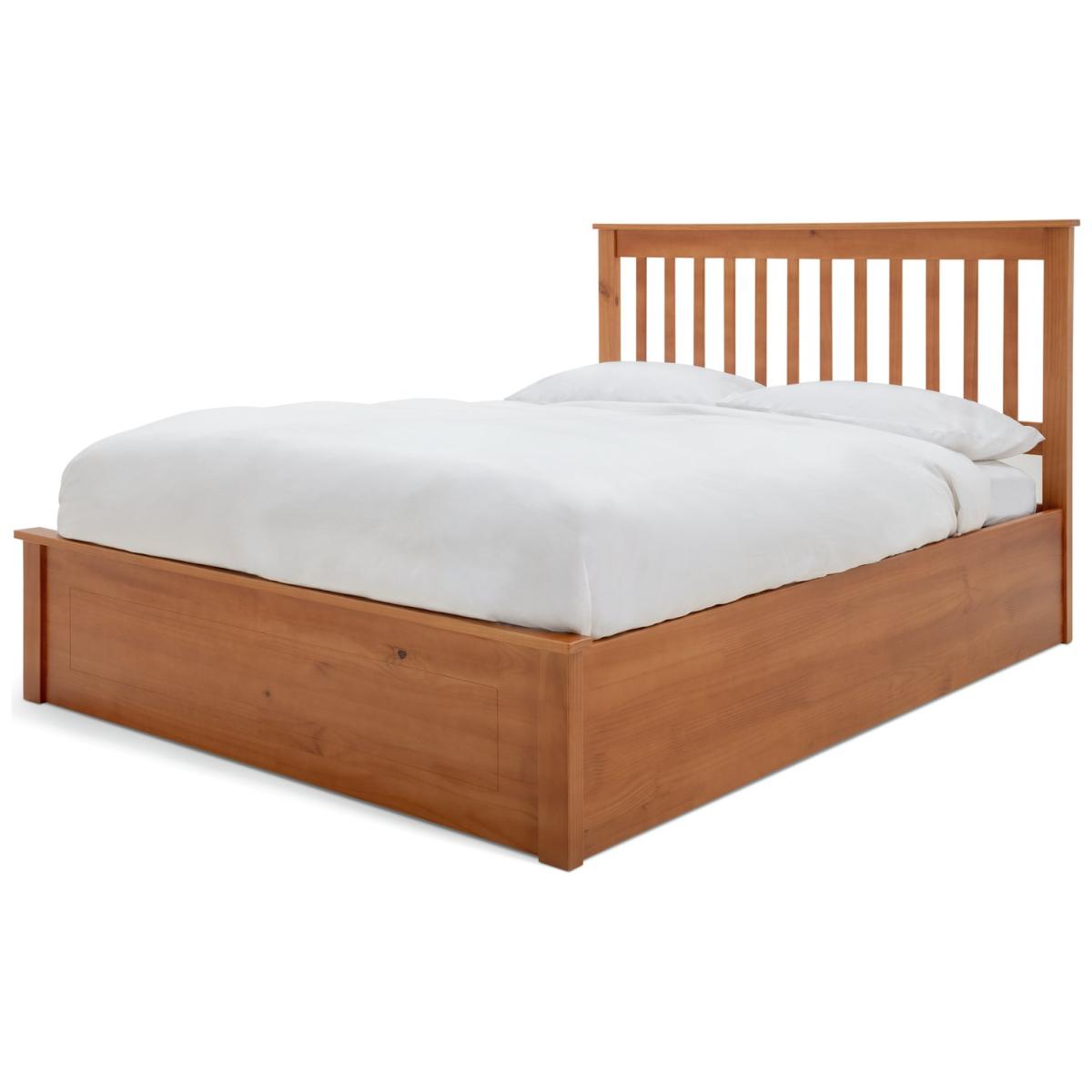 Habitat Aspley Double Wooden Ottoman Bed Frame - Oak Stain – image 3