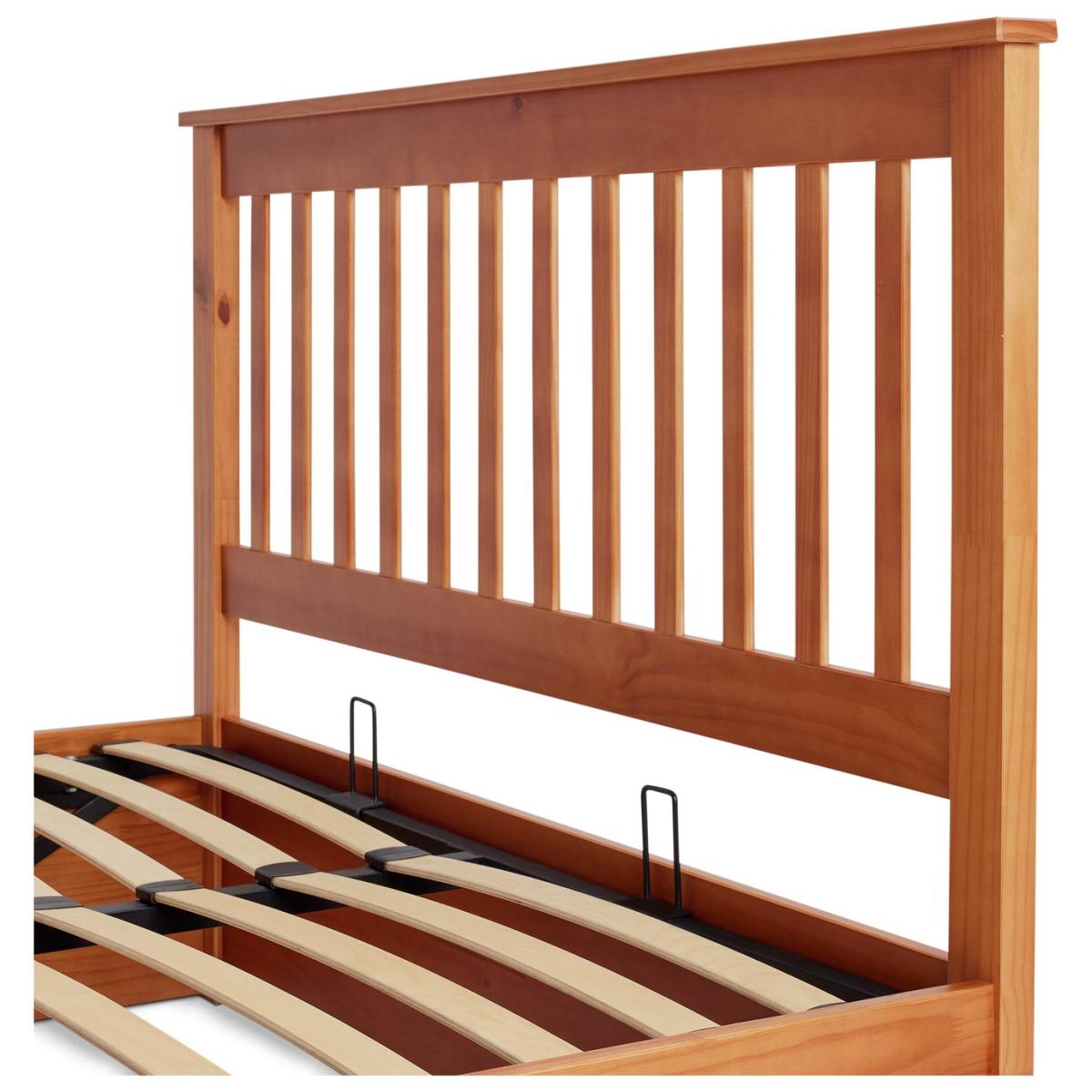 Habitat Aspley Double Wooden Ottoman Bed Frame - Oak Stain – image 8