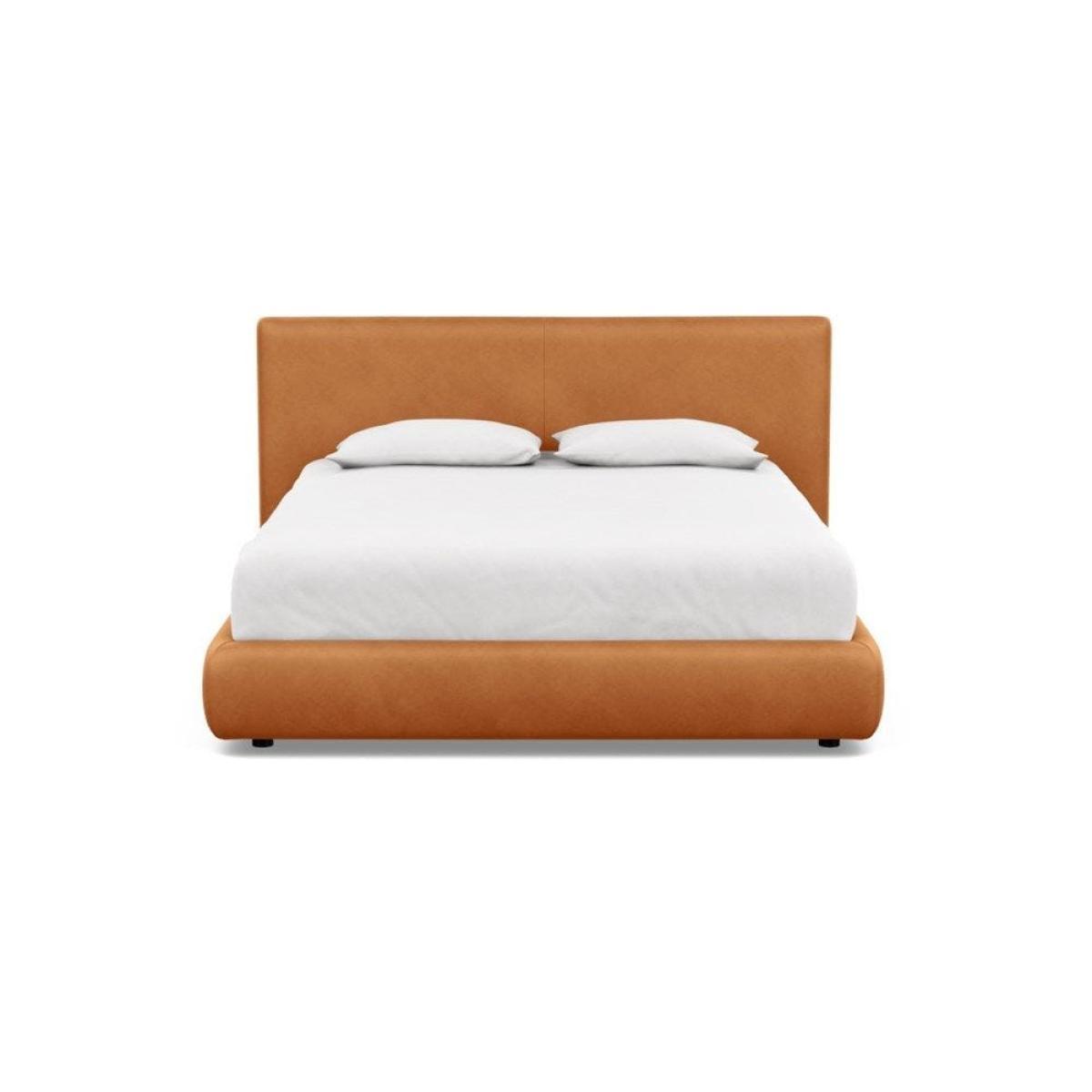 Heal's Alba Bed Double Luxury Leather Canella - Heal's UK Bedroom Furniture – image 26
