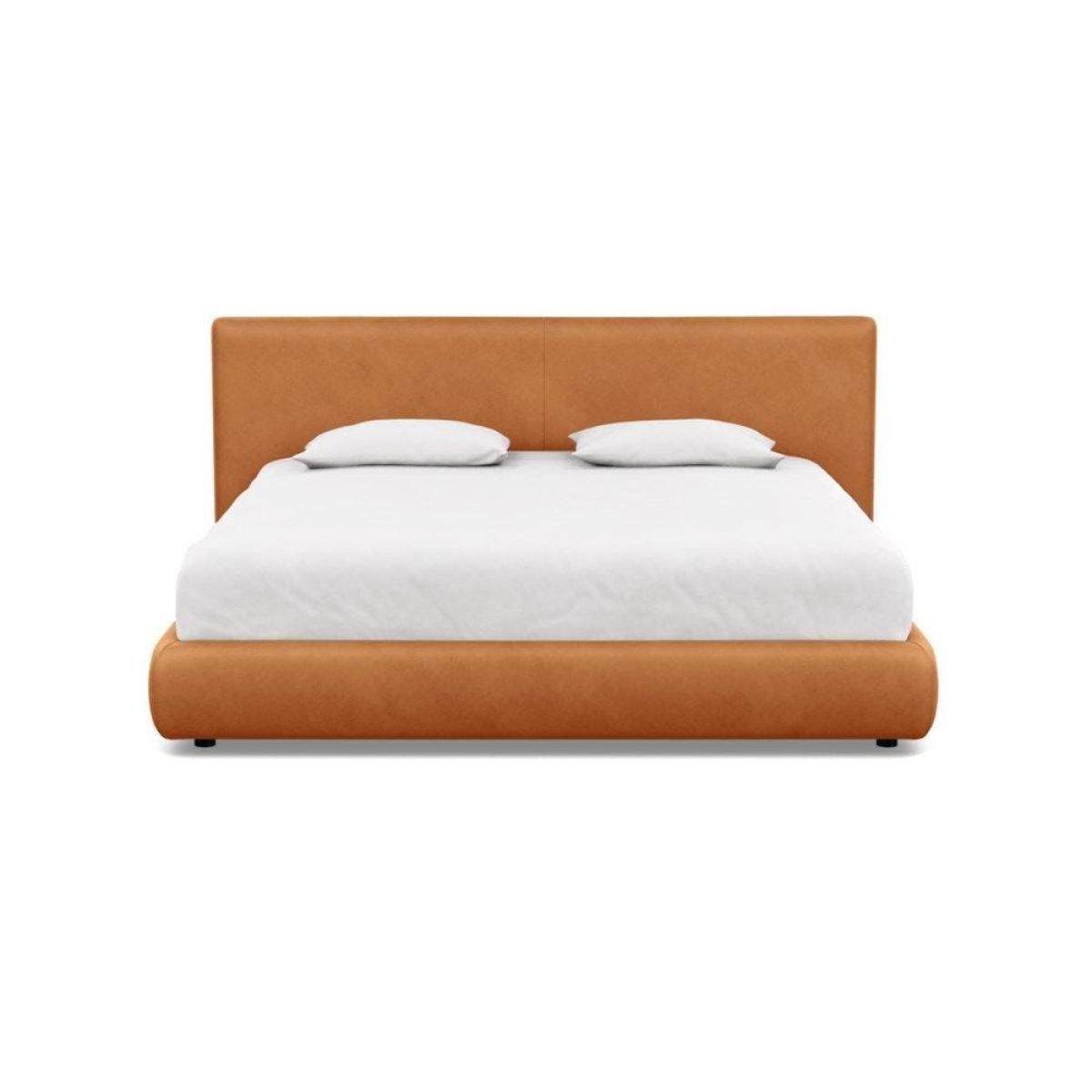 Heal's Alba Bed Double Luxury Leather Canella - Heal's UK Bedroom Furniture – image 31