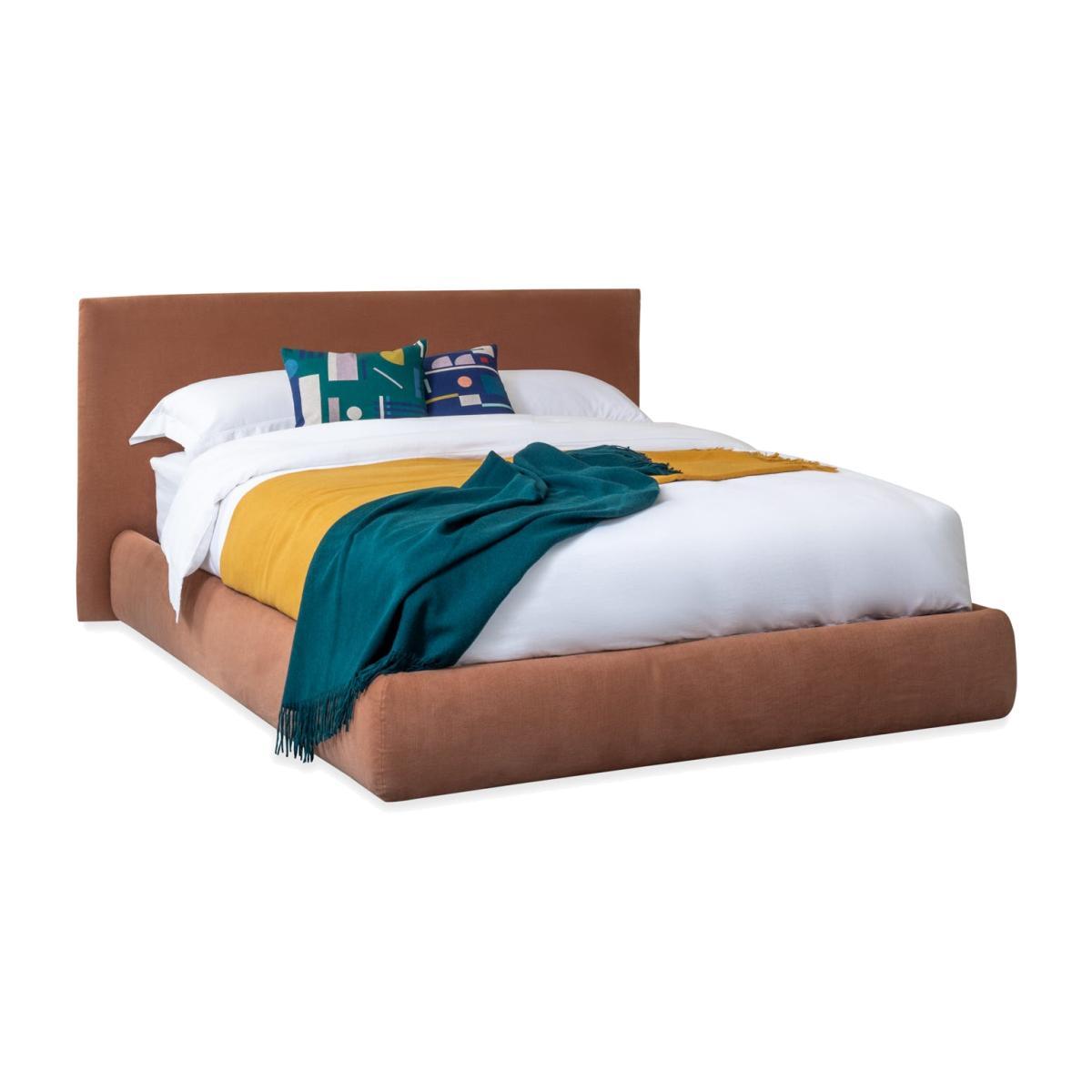 Heal's Alba Bed Double Luxury Leather Canella - Heal's UK Bedroom Furniture – image 1
