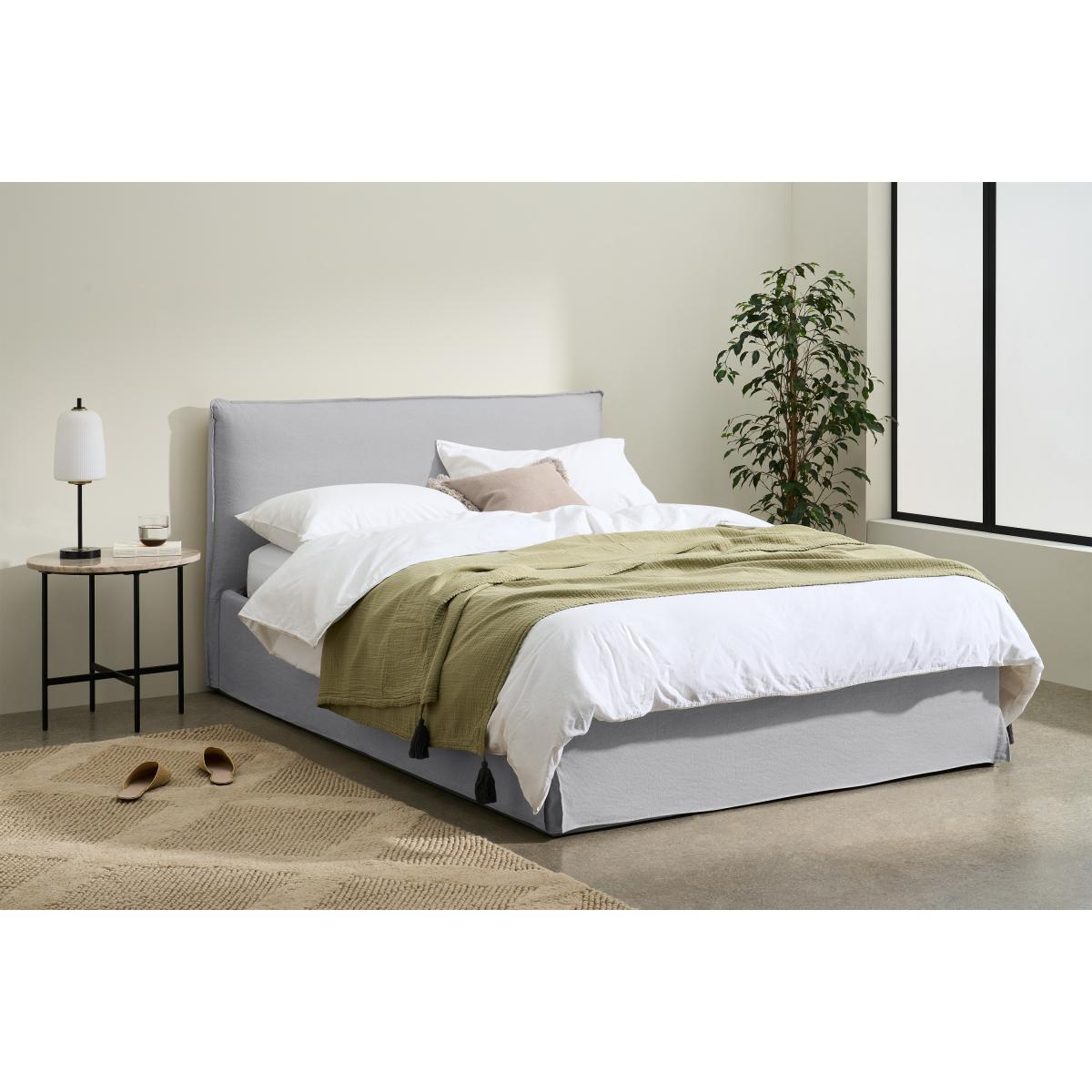 Orsa Double Ottoman Storage Bed, Mineral Cotton & Linen Mix – image 4