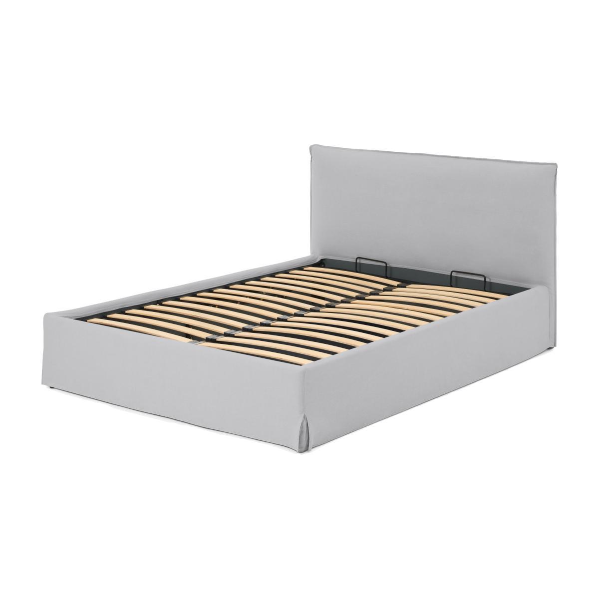 Orsa Double Ottoman Storage Bed, Mineral Cotton & Linen Mix – image 1