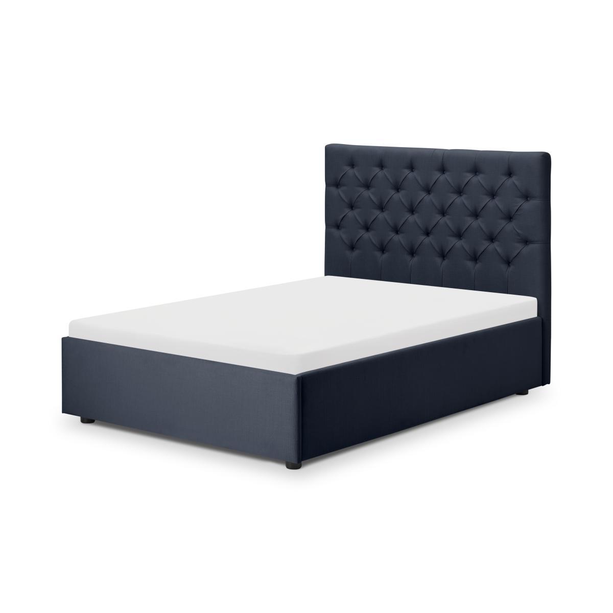 Skye Double Bed with Ottoman Storage, Dark Blue Weave – image 2
