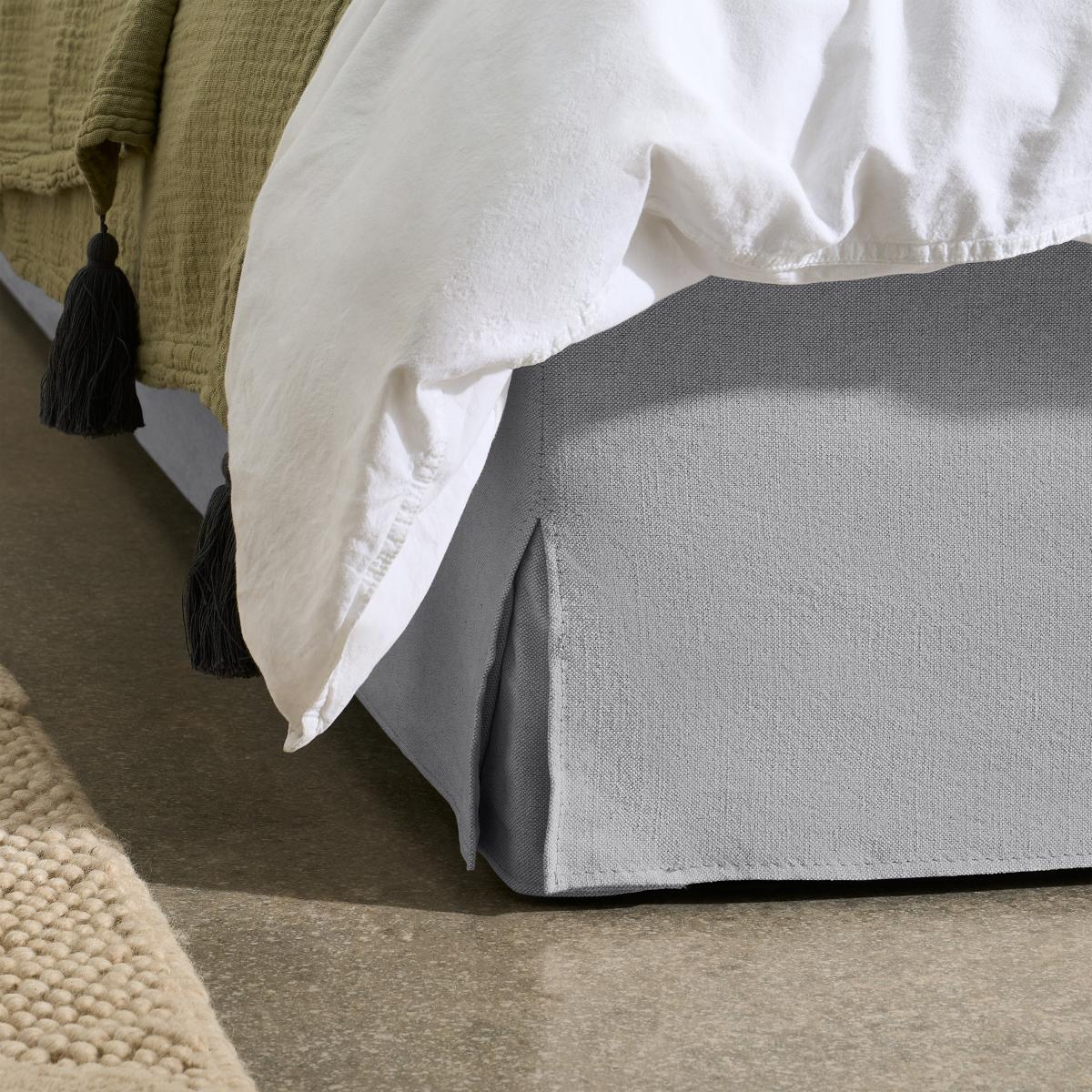 Orsa Double Bed with Ottoman Storage, Pebble Cotton & Linen Mix – image 4