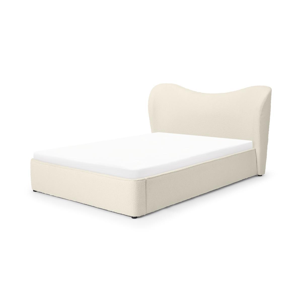 Kooper Double Bed with Ottoman Storage, Whitewash Boucle – image 2