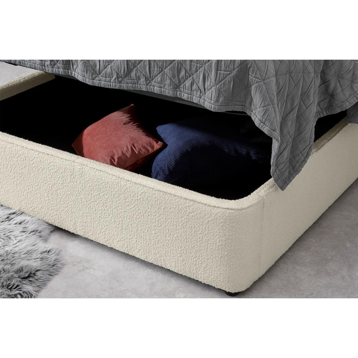 Kooper Double Bed with Ottoman Storage, Whitewash Boucle – image 7