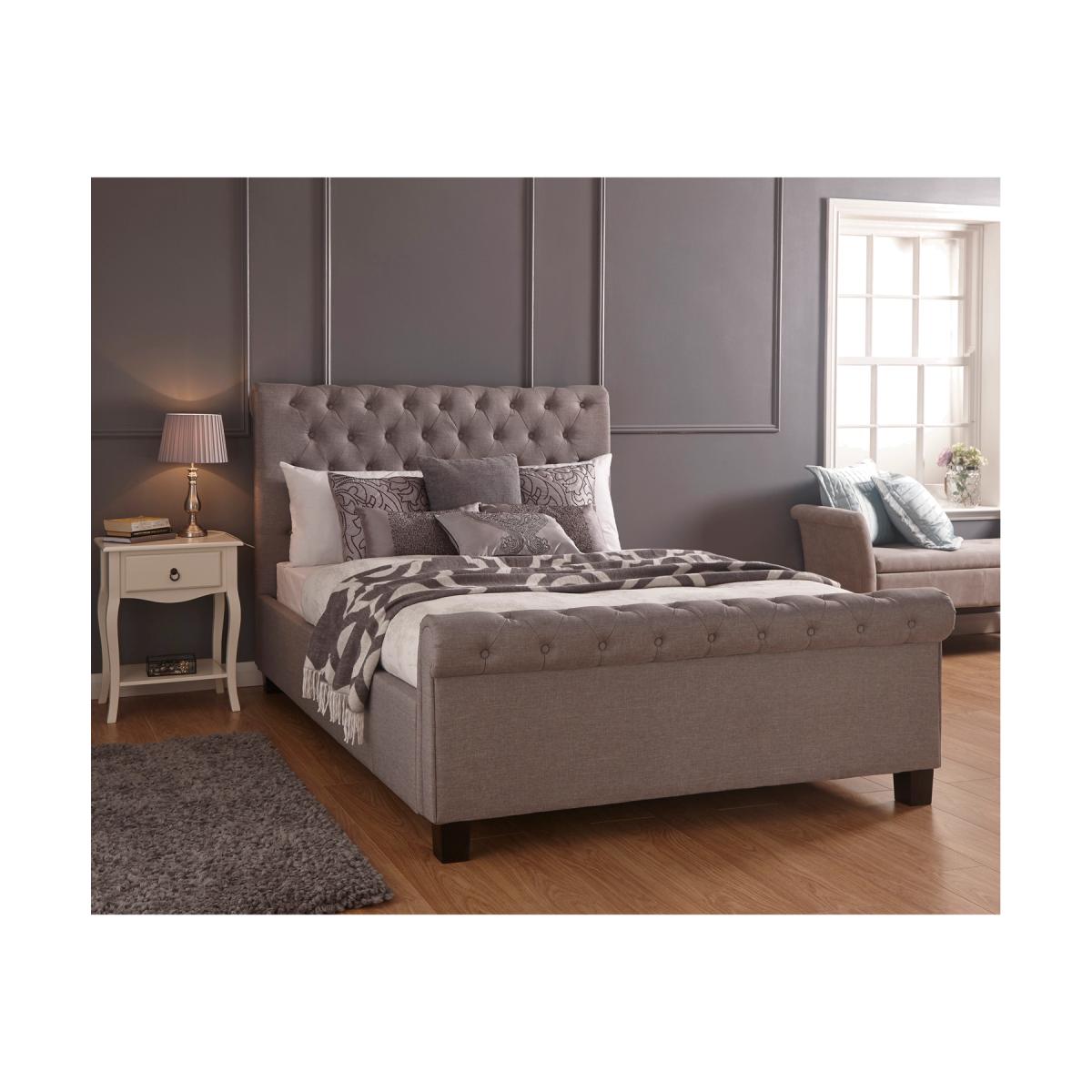Layla Storage Ottoman Bed Frame - Silver / Double – image 1