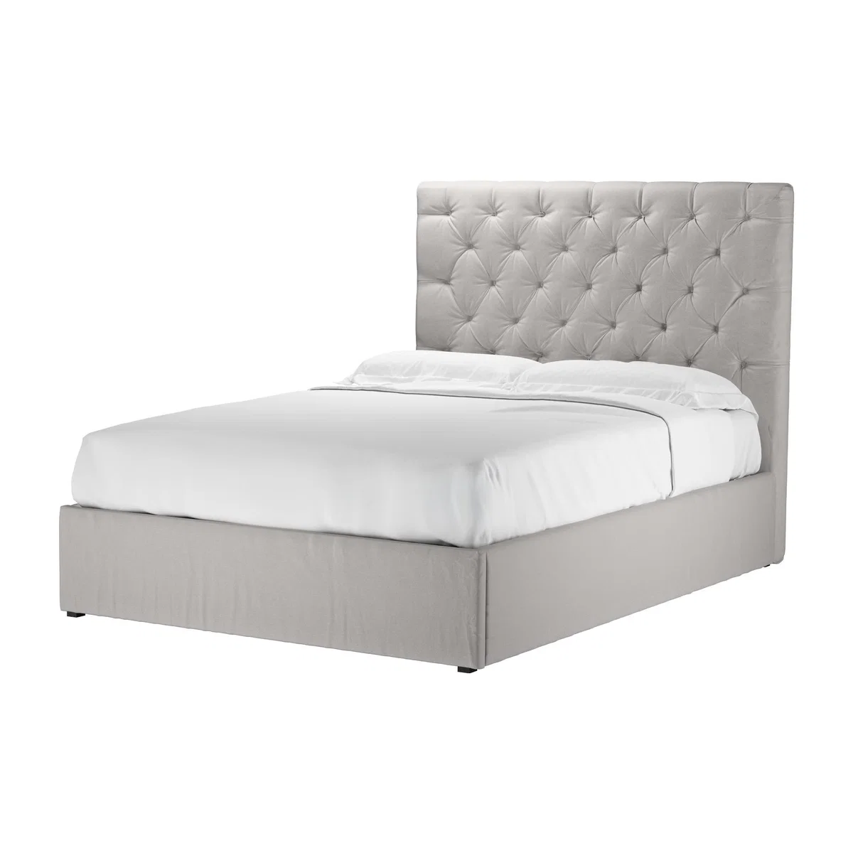 Rosalie 130cm Double Ottoman Bed in Dove Smart Velvet - sofa.com – image 1