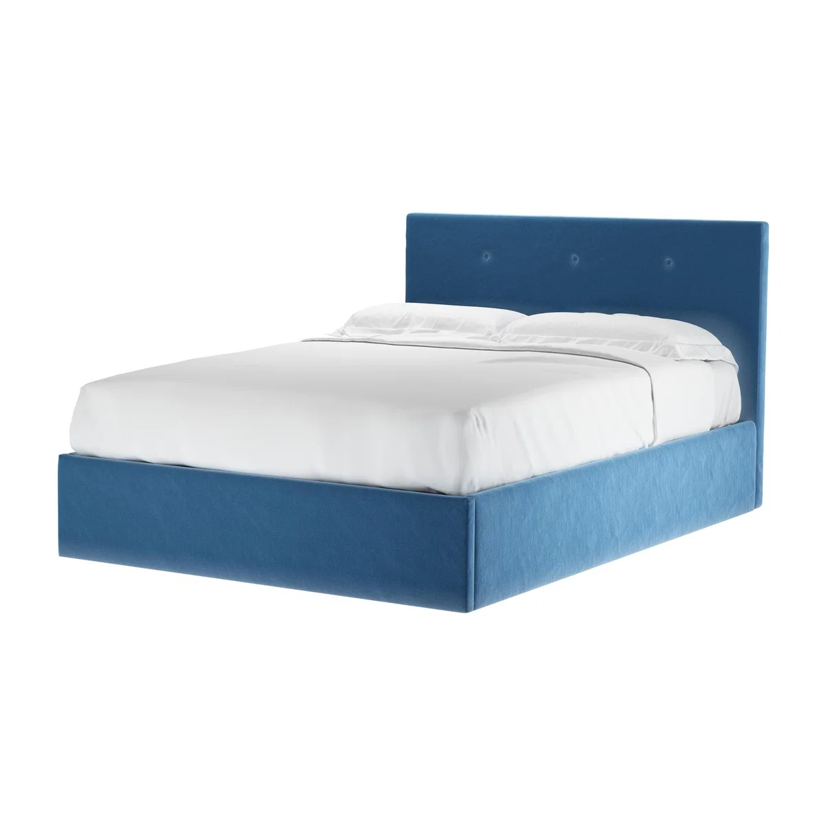 Avery 100cm Double Ottoman Bed in Bahama Cotton Matt Velvet