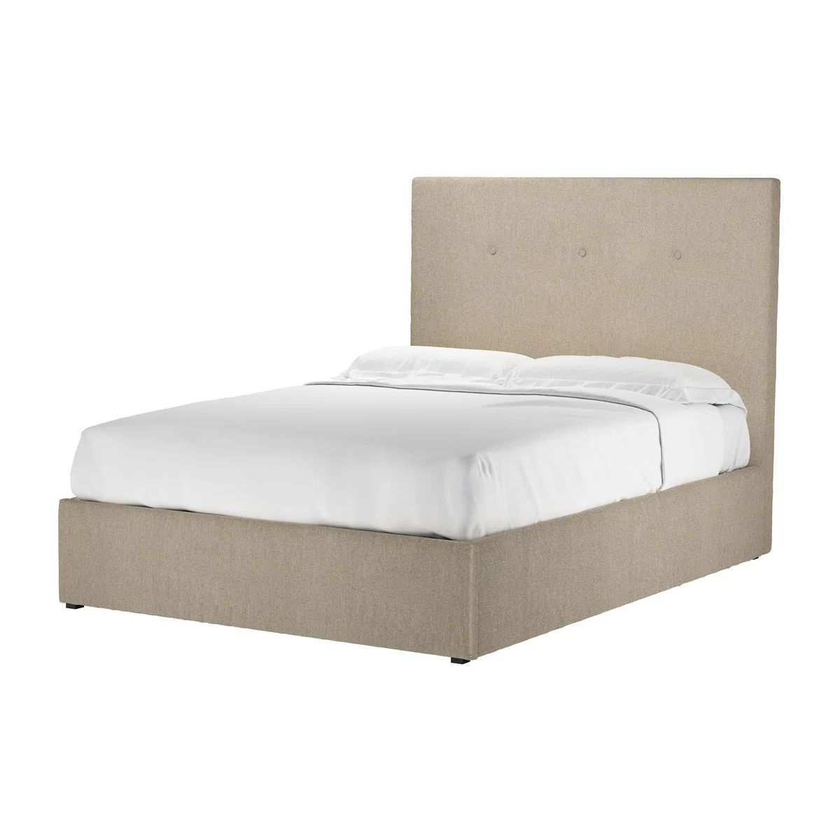 Avery 130cm Double Ottoman Bed in Cashew Baylee Viscose Linen - sofa.com – image 1
