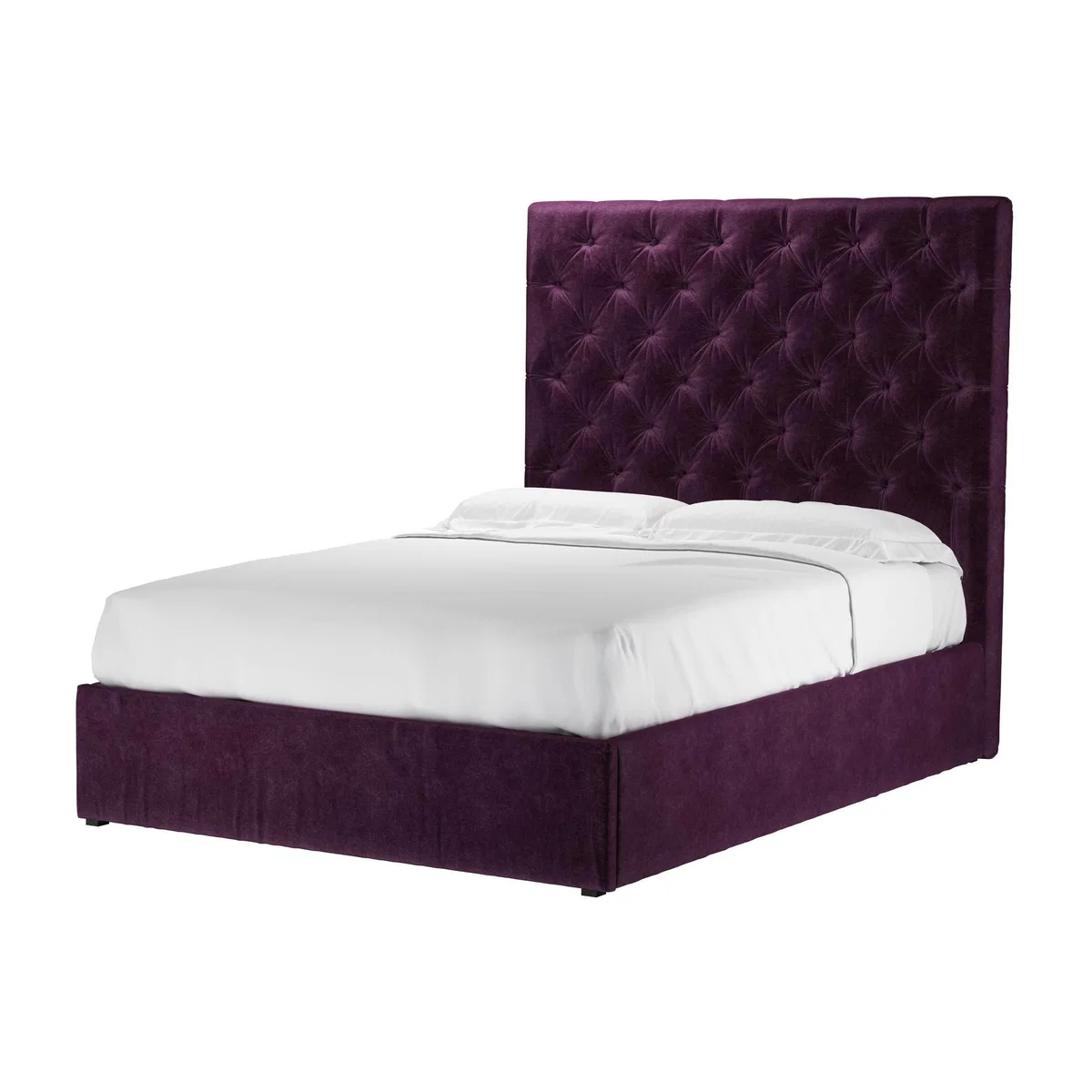 Rosalie 150cm Double Ottoman Bed in Plum Smart Velvet - sofa.com – image 1