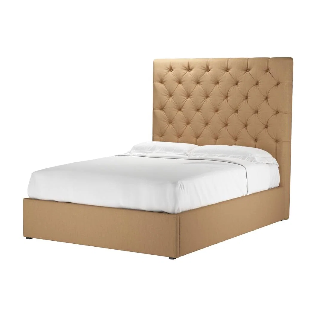 Rosalie 150cm Double Ottoman Bed in Pecan Brushed Linen Cotton - sofa.com – image 1