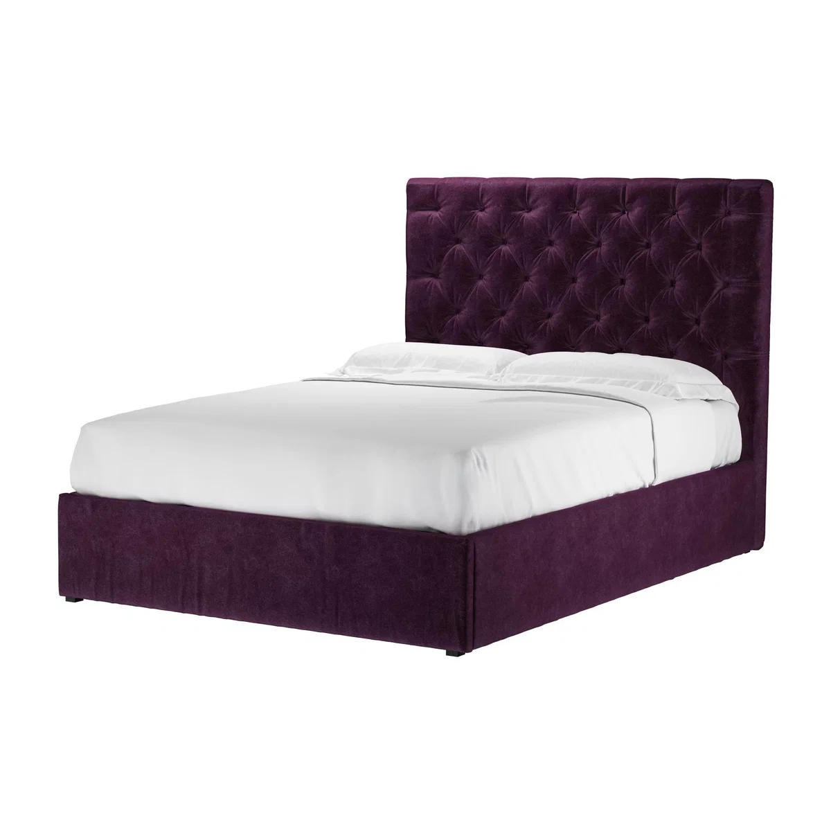 Rosalie 130cm Double Ottoman Bed in Plum Smart Velvet - sofa.com – image 1