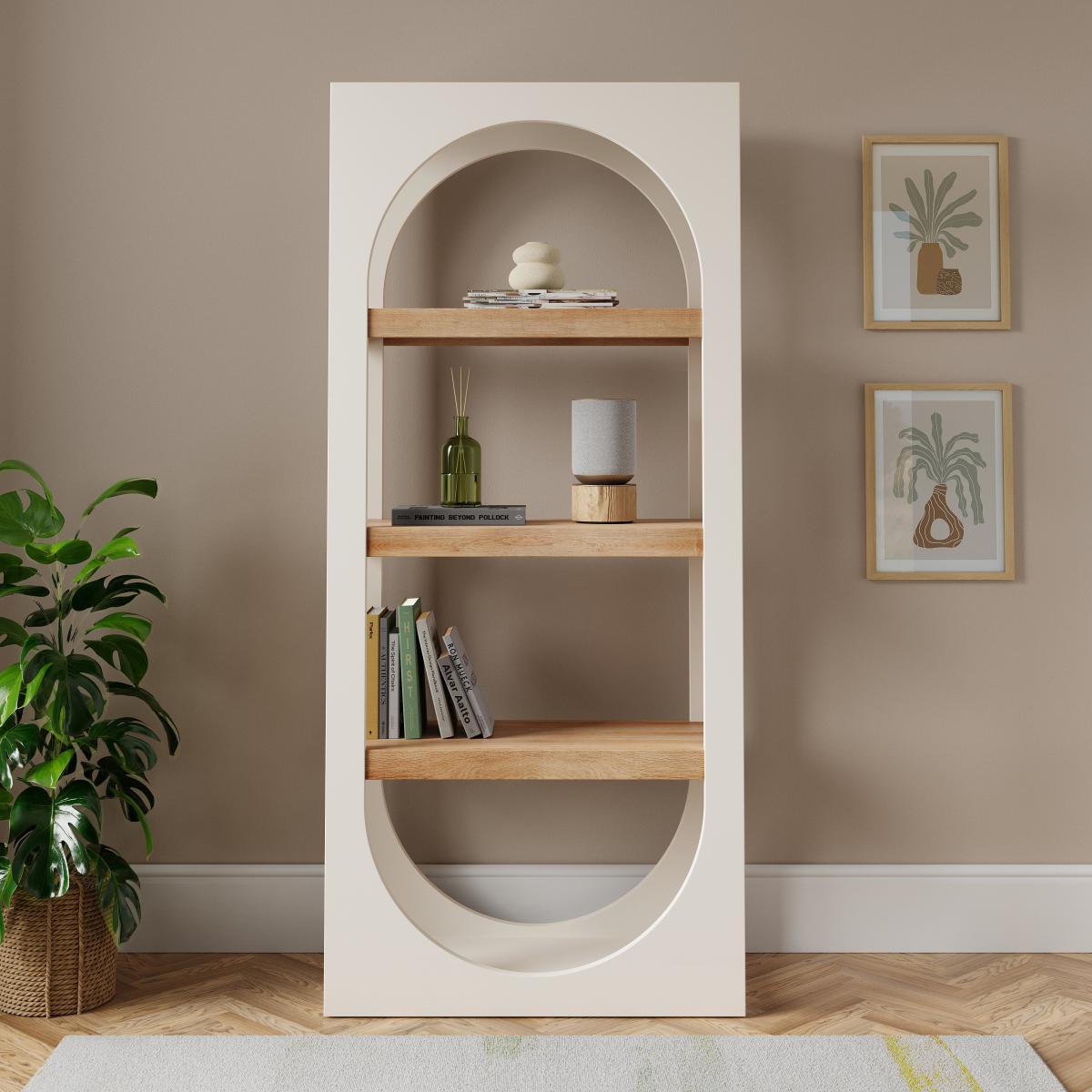 Albourne Tall Bookcase, Oak Effect Stone – image 2