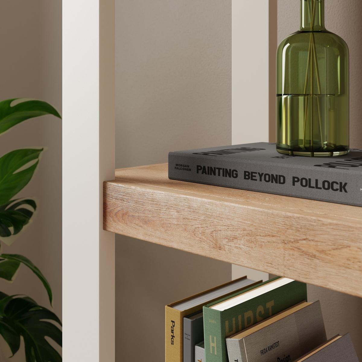 Albourne Tall Bookcase, Oak Effect Stone – image 3