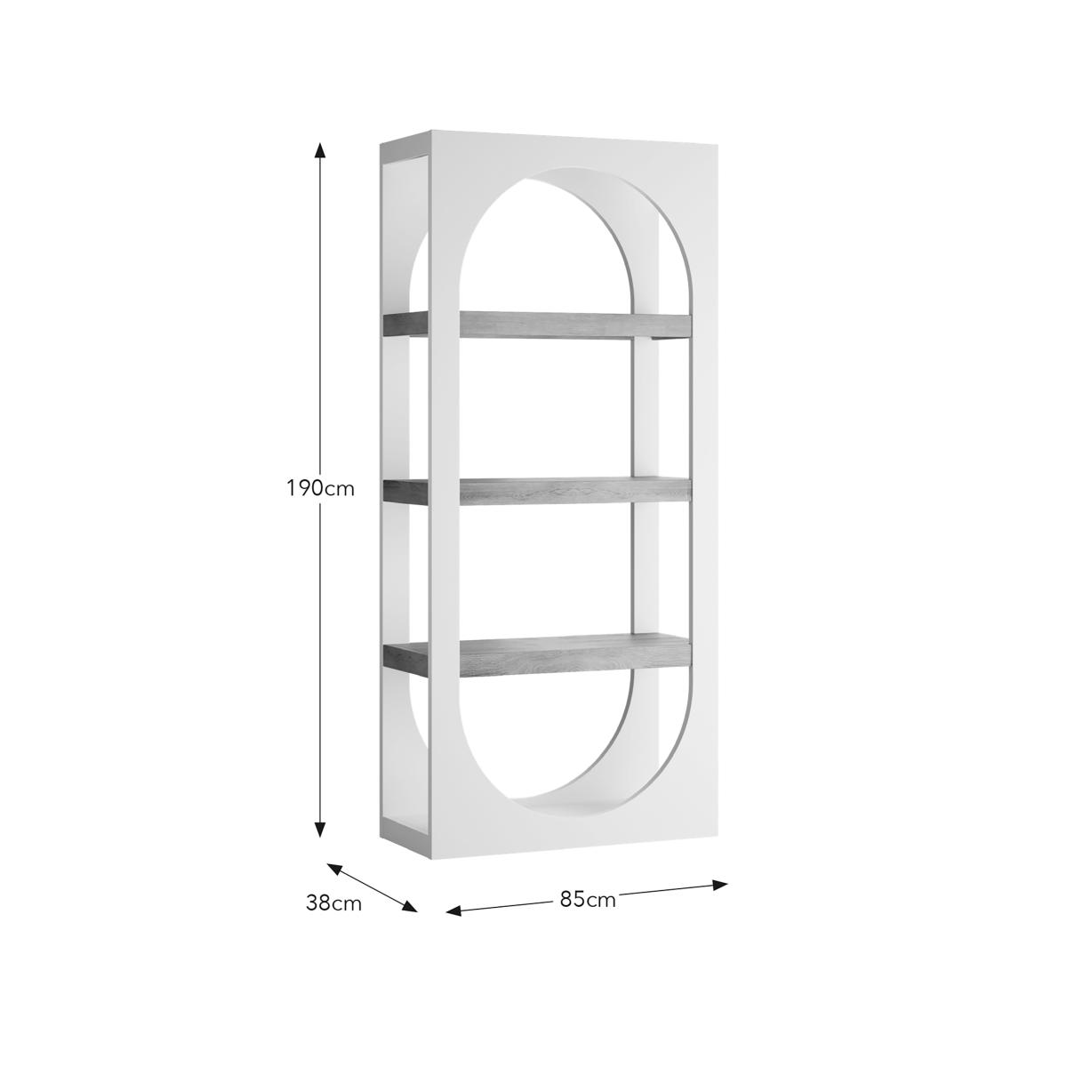 Albourne Tall Bookcase, Oak Effect Stone – image 6