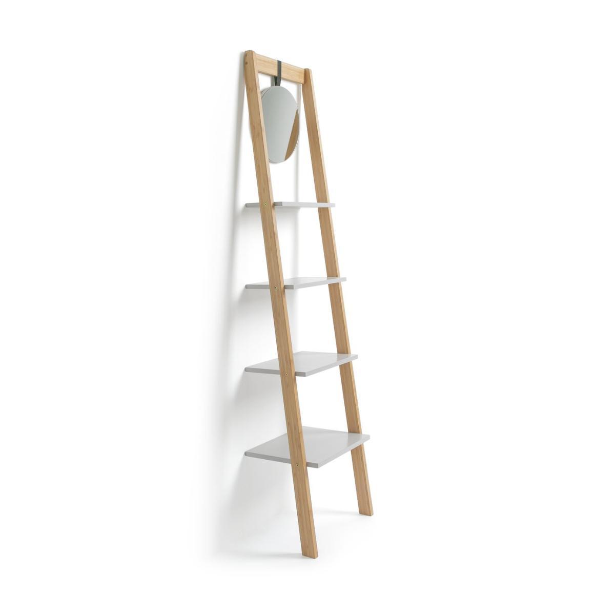 Habitat Bamboo Ladder with Mirror Shelving Unit - Two Tone – image 4
